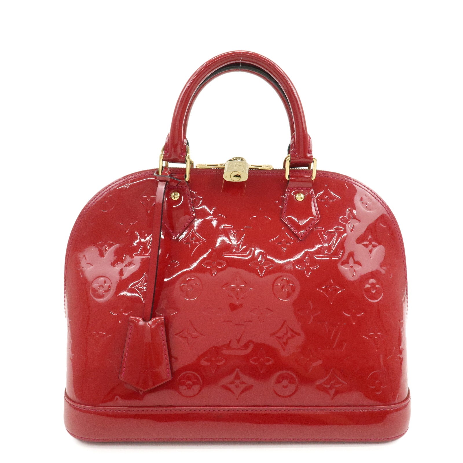 Louis Vuitton Monogram Vernis Leather Alma PM Hand Bag Rouge M91693