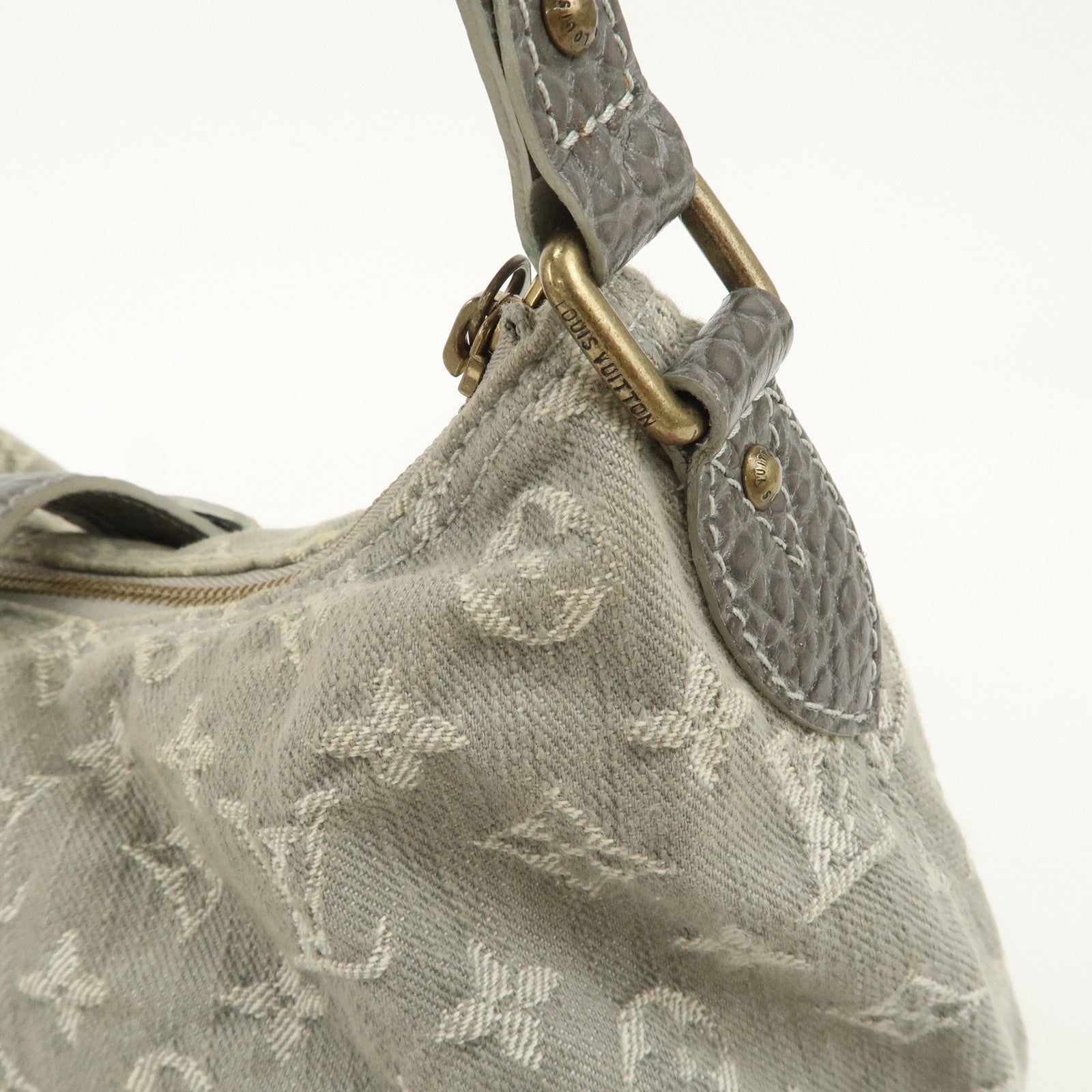 Louis Vuitton Monogram Denim Slightly Shoulder Bag Green M95834