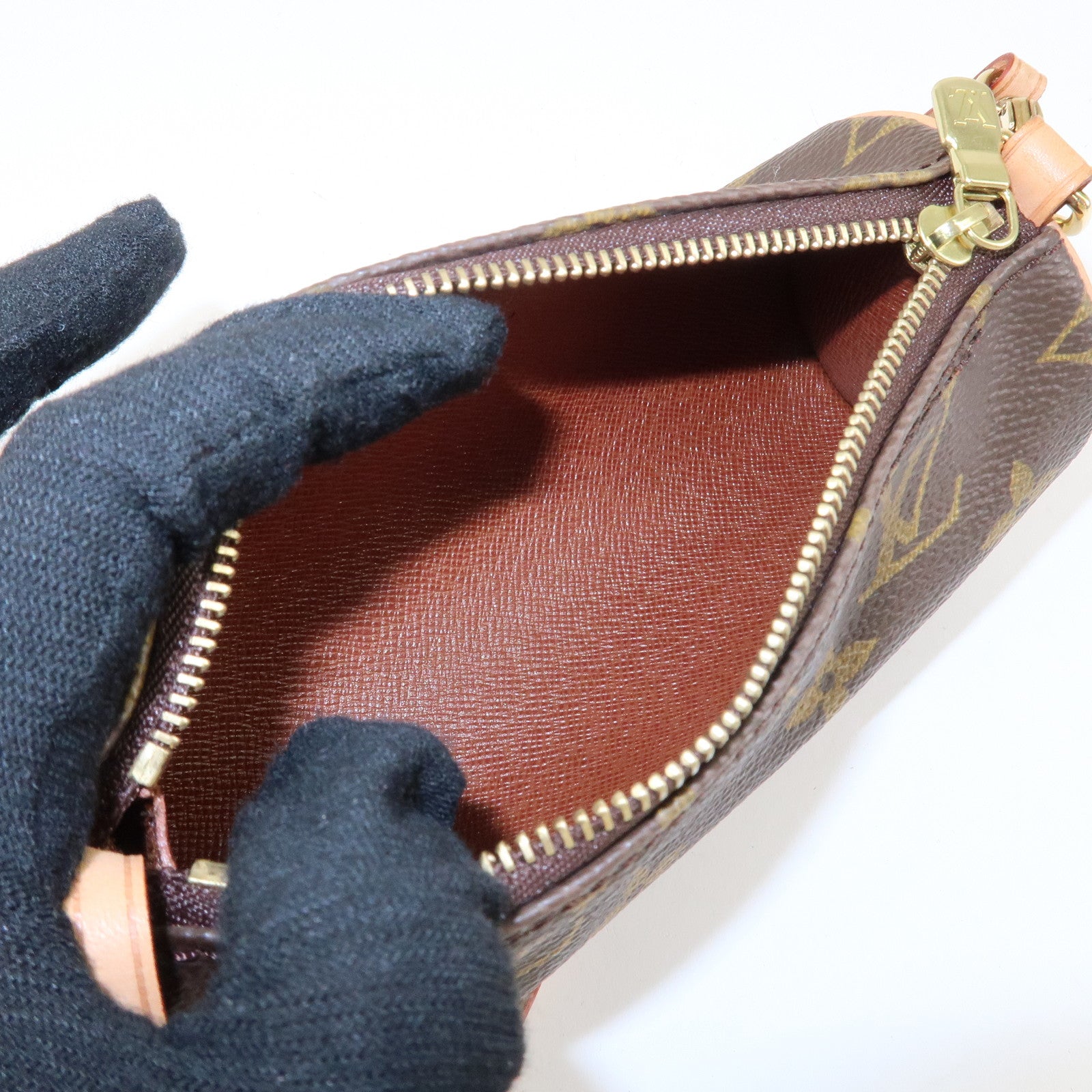 Louis Vuitton Monogram Mini Pouch for Papillon Bag New Style Brown Used