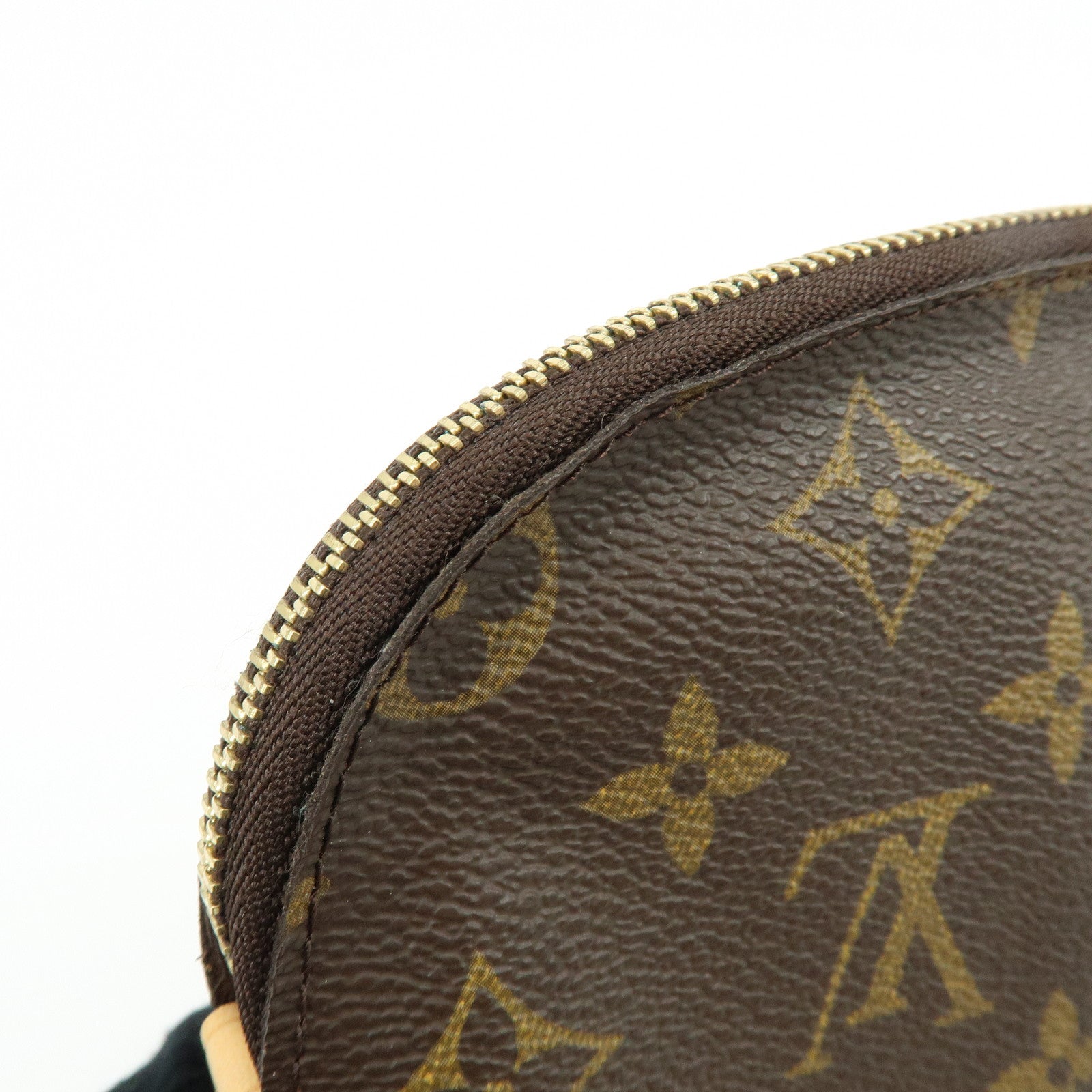 Louis Vuitton Monogram Pochette Cosmetic PM Pouch Brown M47515