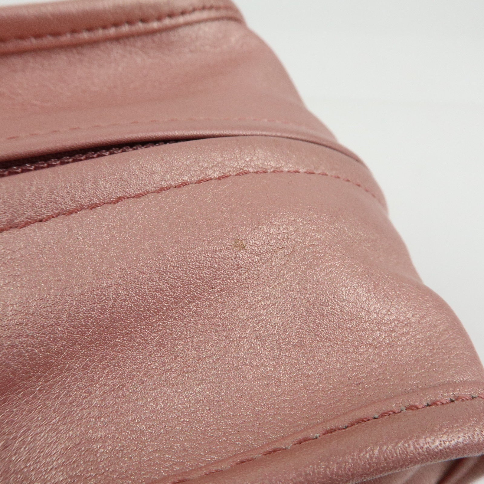 LOEWE Anagram Amazona 28 Leather Hand Bag Metallic Pink