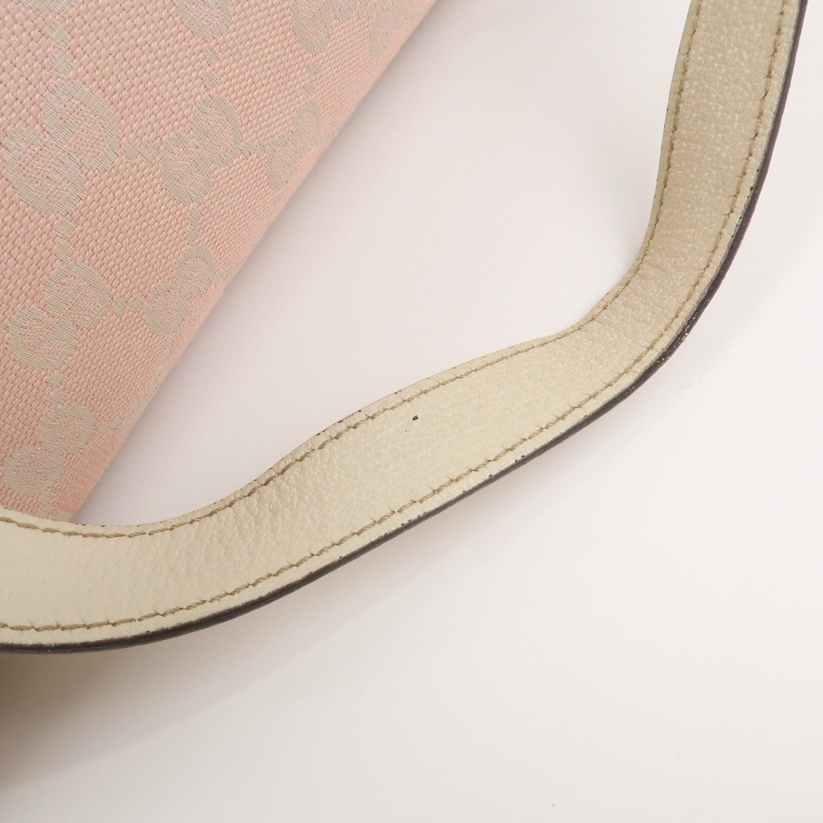 GUCCI Abbey GG Canvas Leather Tote Bag Shoulder Bag Pink 141470