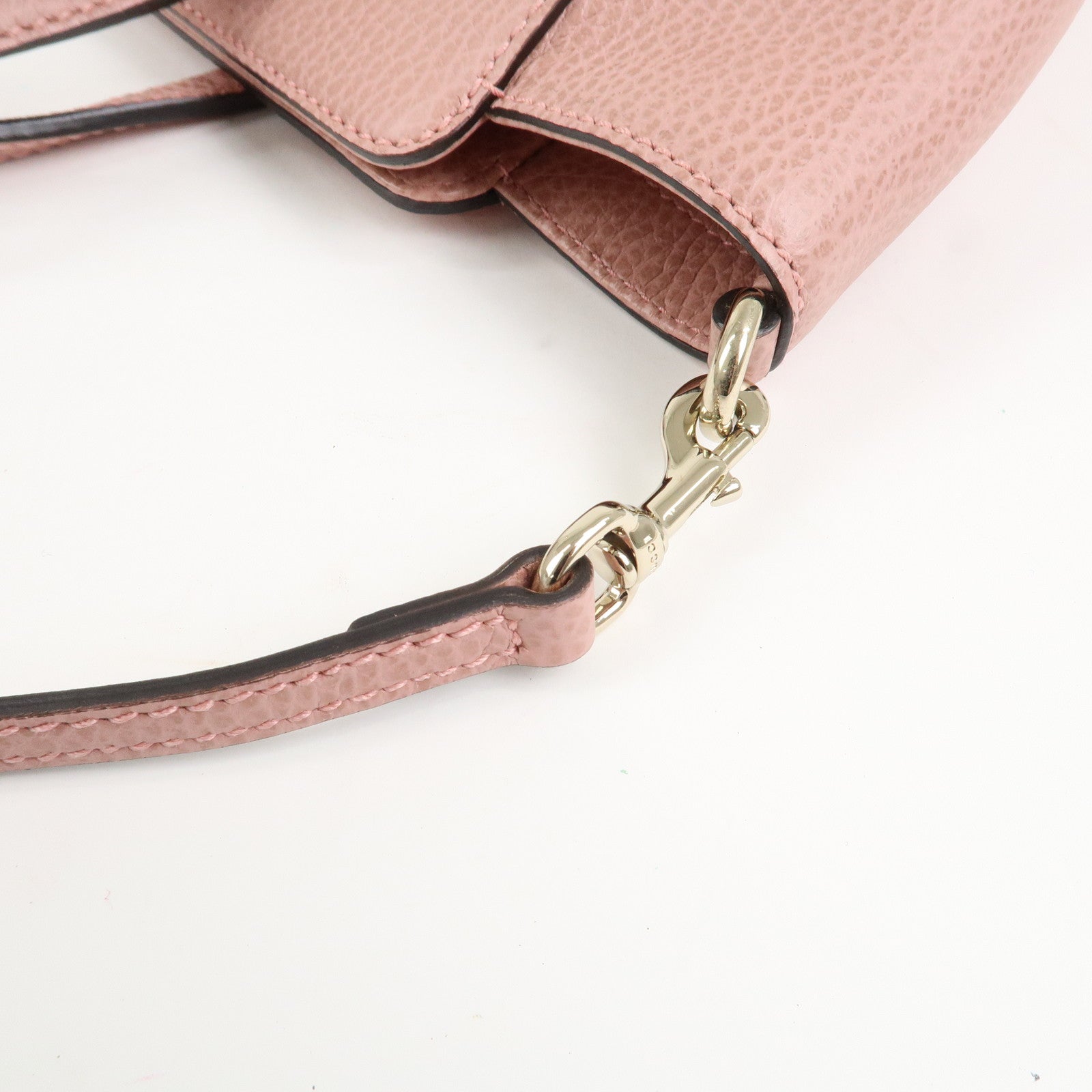 GUCCI Swing Mini GG Marmont 2Way Hand Bag Shoulder Bag Pink 368827