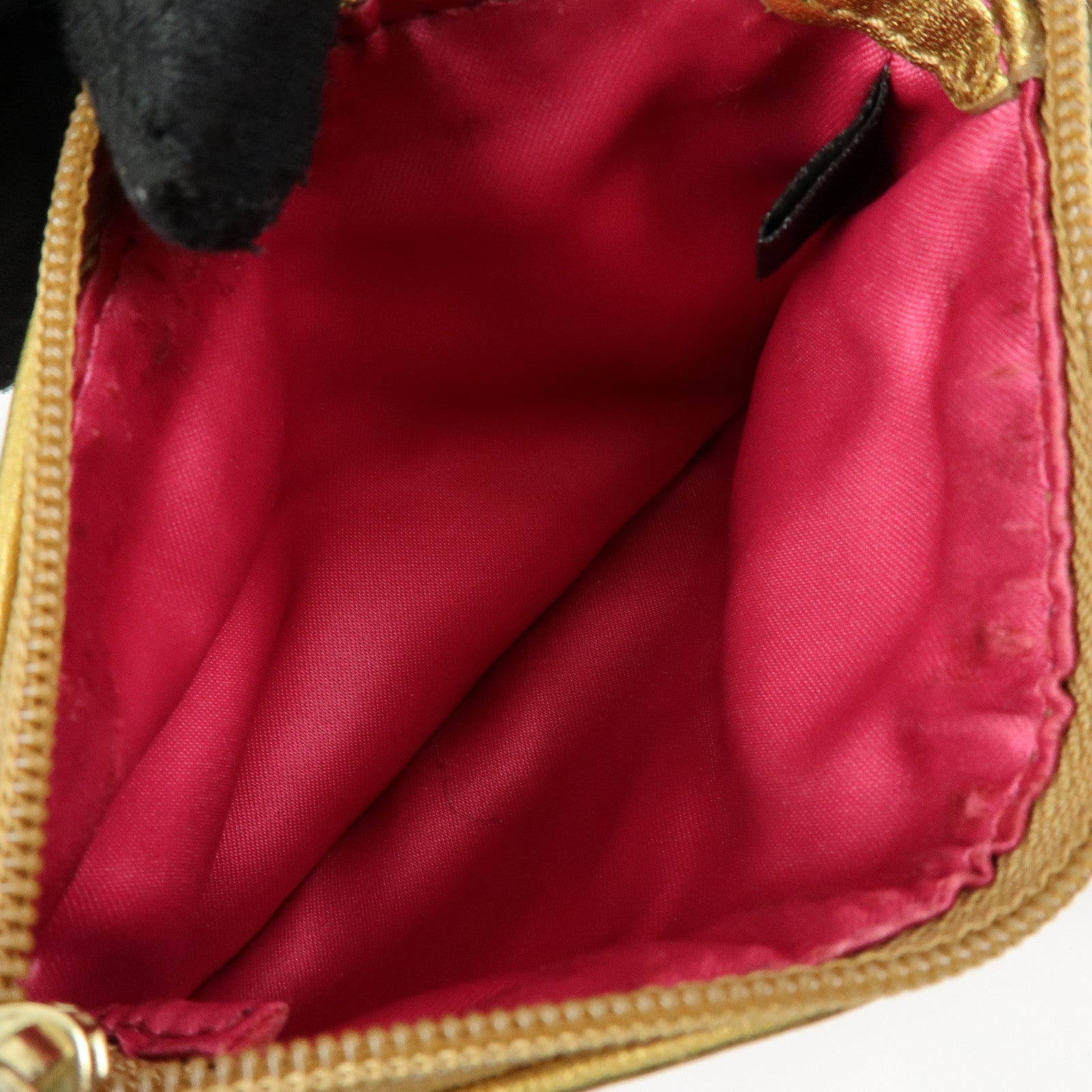 COACH Signature Set of 3 Pouch Cosmetic Case Red Brown Multicolor