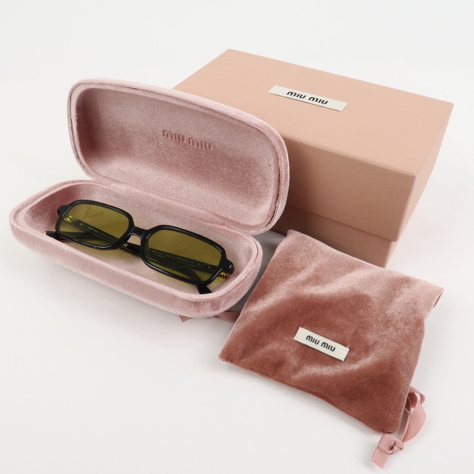 MIU MIU Plastic Sunglasses Black SMU 11Z-F 52□15 16K-170 140 1N