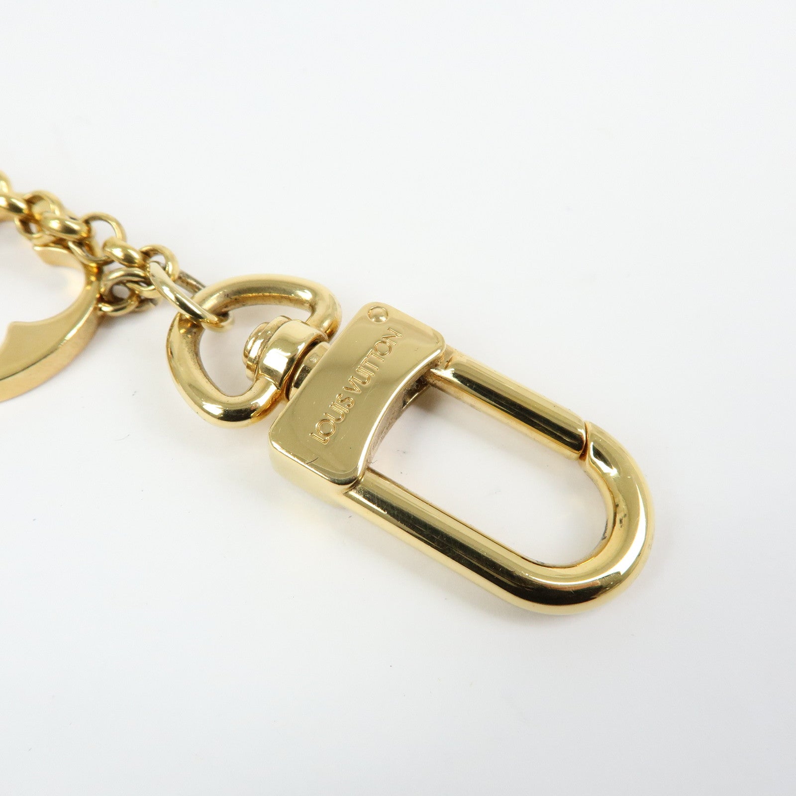 Louis Vuitton Fleur de Monogram Bag Charm Key Chain Gold M65111
