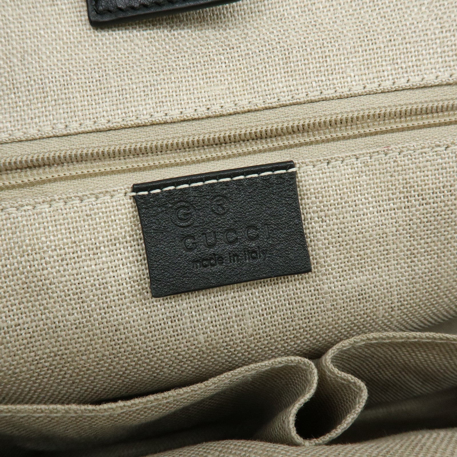 GUCCI Microguccissima Leather Tote Bag Shoulder Bag Black 449647