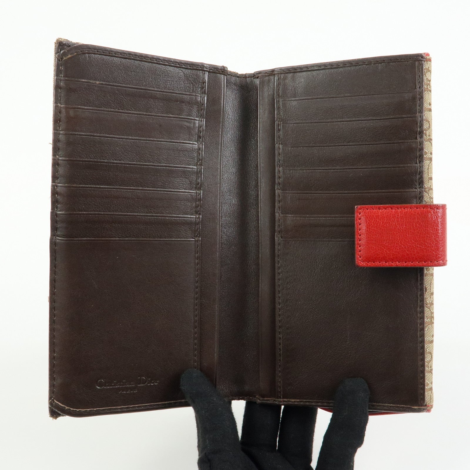 Christian Dior Rasta Trotter Canvas Leather Saddle Long Wallet