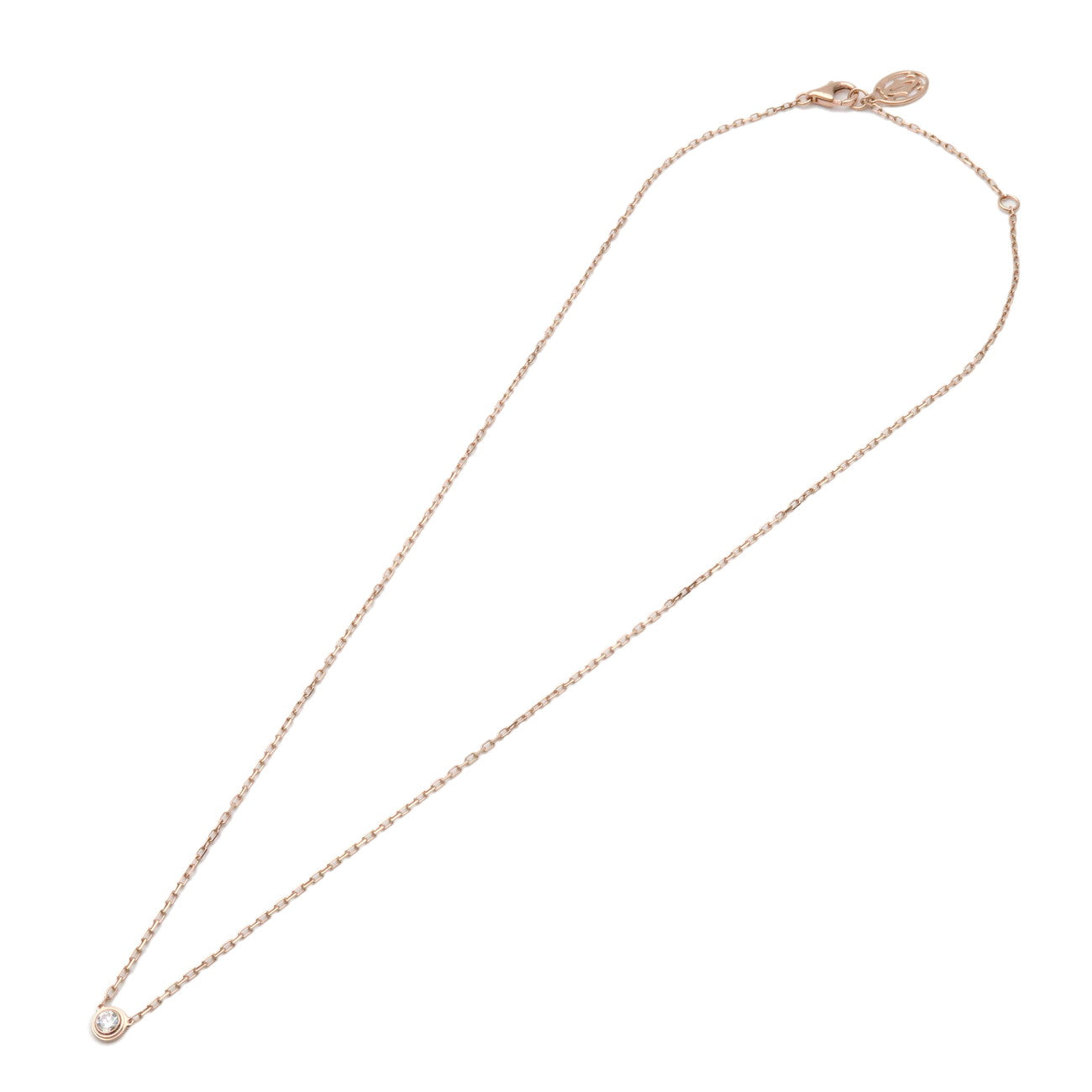 Cartier Diamants Legers Necklace SM Diamond D'amour 0.09ct 750PG