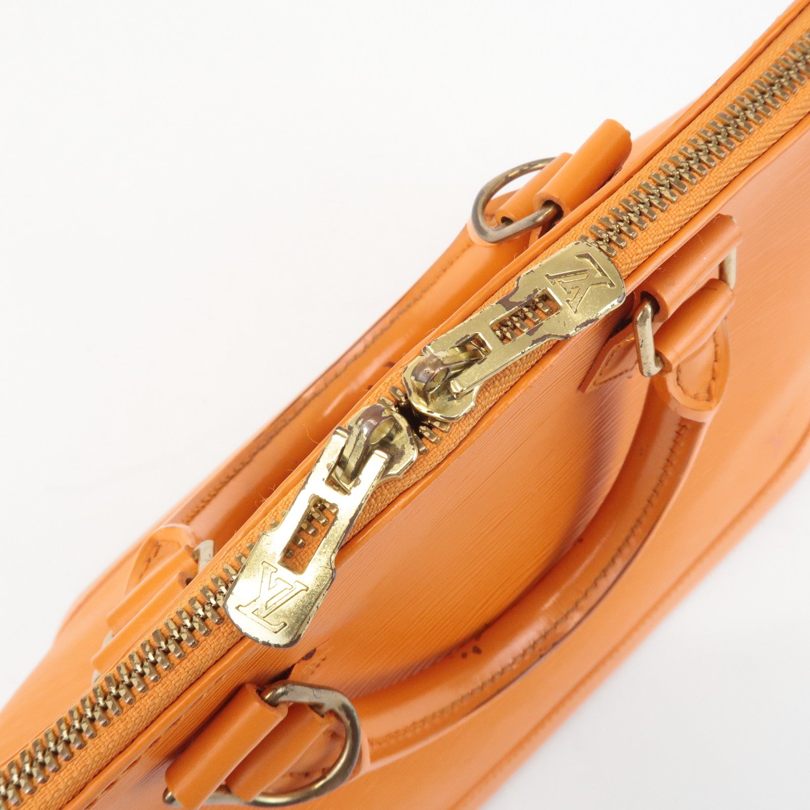 Louis Vuitton Epi Alma PM Hand Bag Pimont Orange M40623 Used
