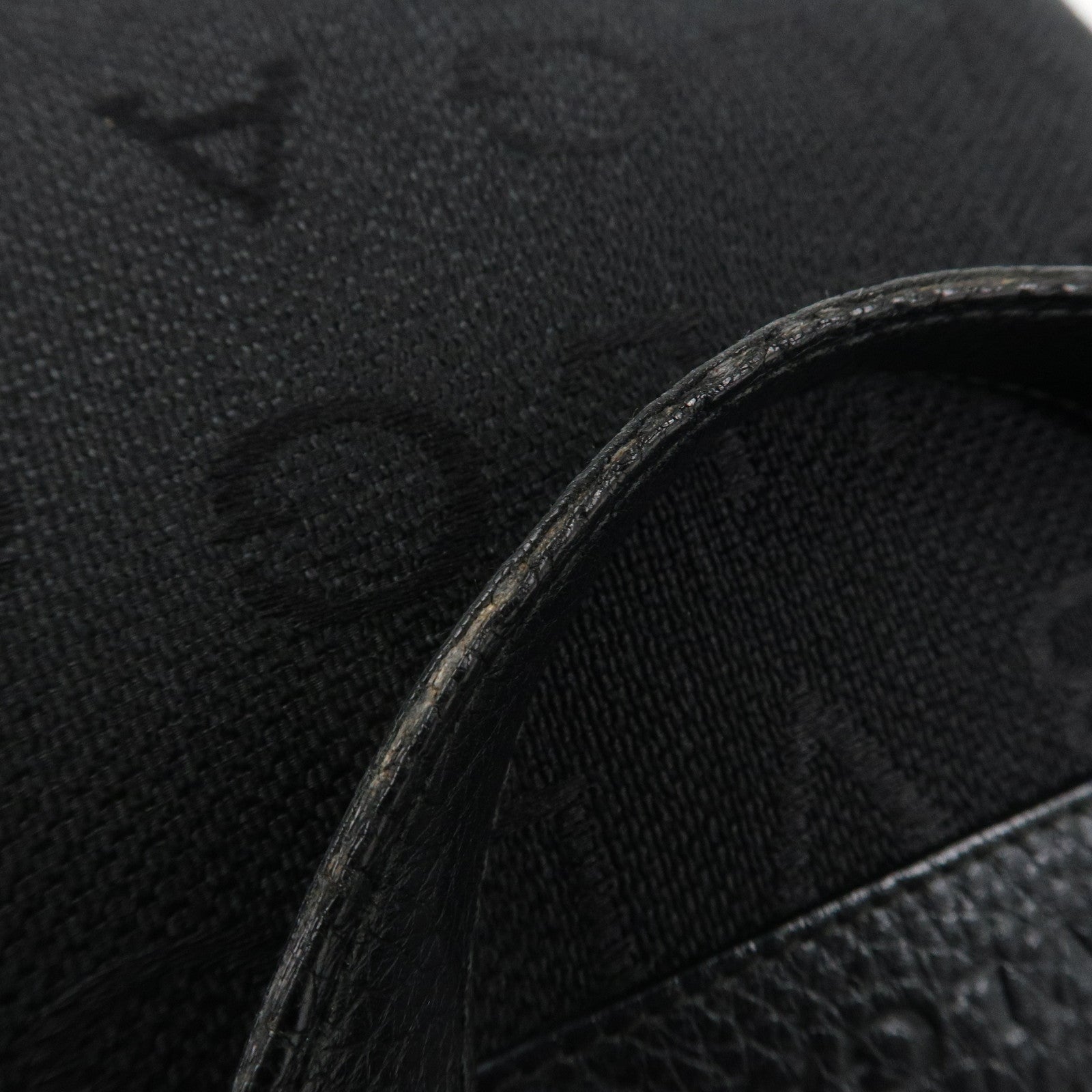 BVLGARI Logo Mania Leather Canvas Tote Bag Hand Bag Black Used