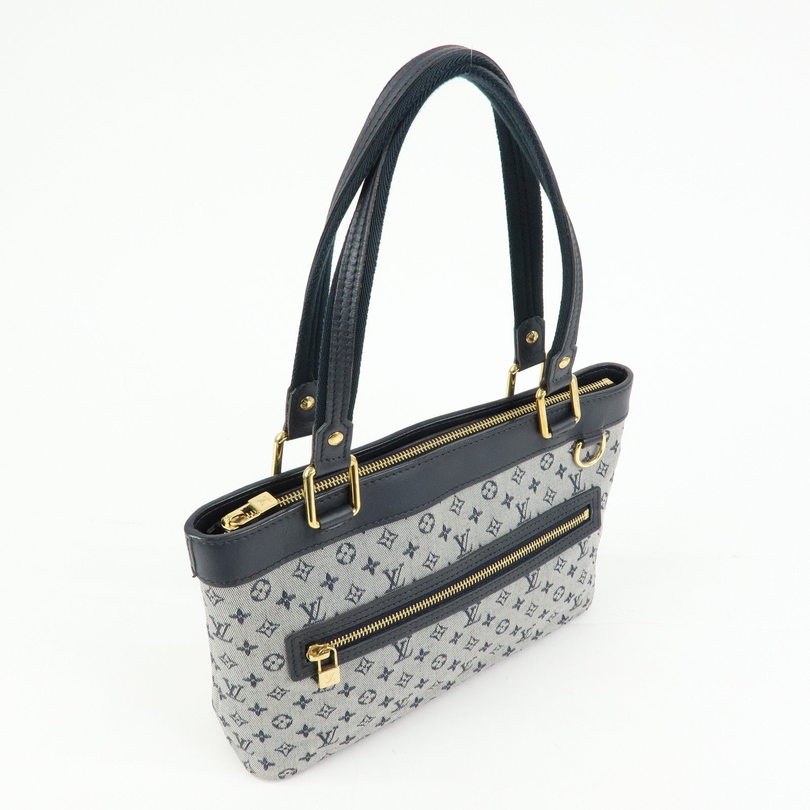 Louis Vuitton Monogram Mini Lin Lucille PM Hand Bag Blue M92676