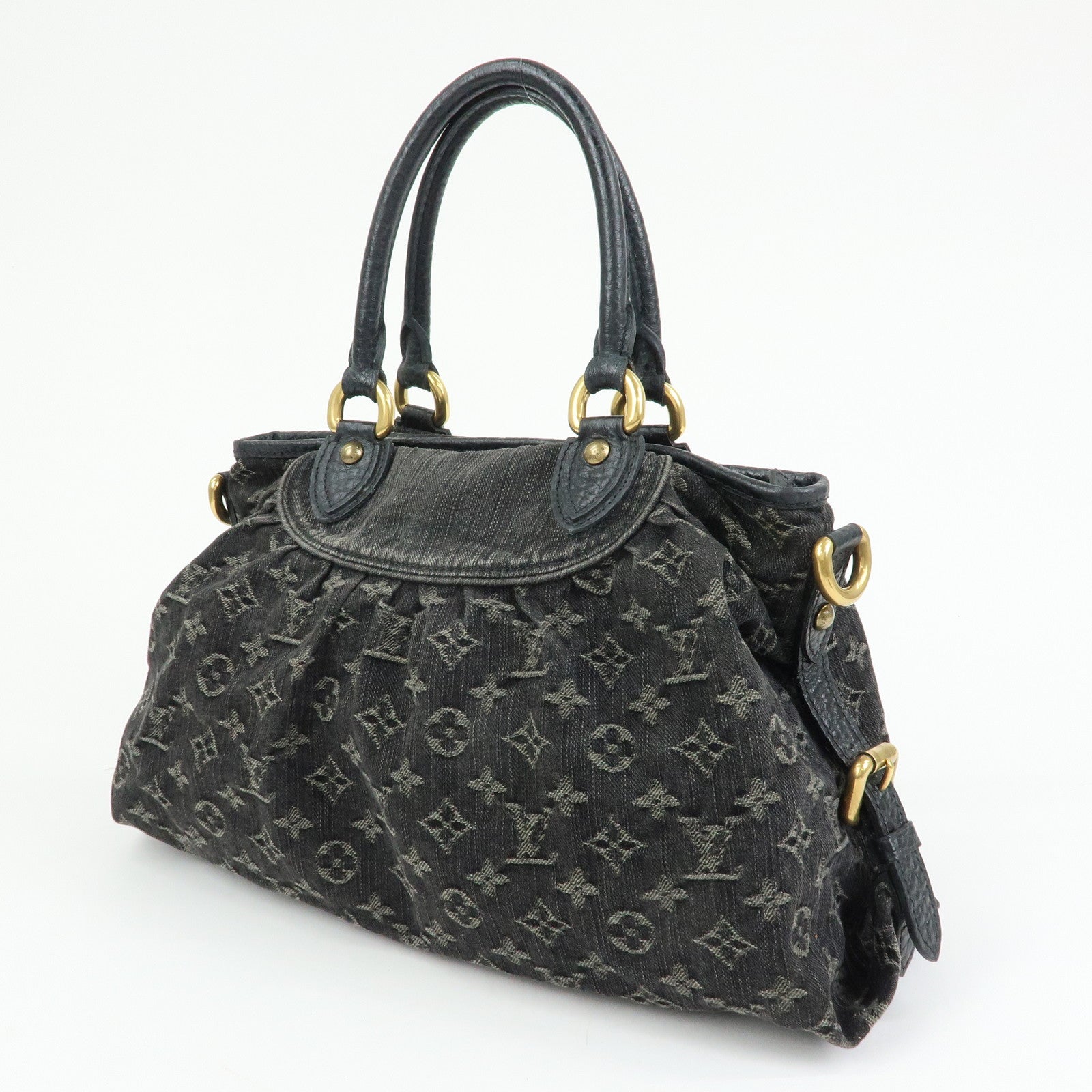 Louis Vuitton Monogram Denim Neo Cabby MM 2Way Bag Noir M95351