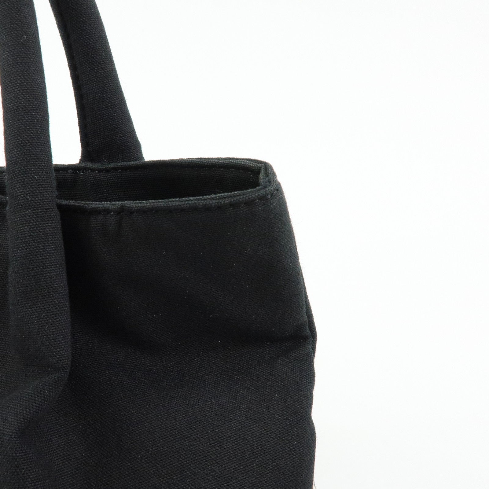 BURBERRY Canvas Leather Tote Bag Hand Bag Plaid Black