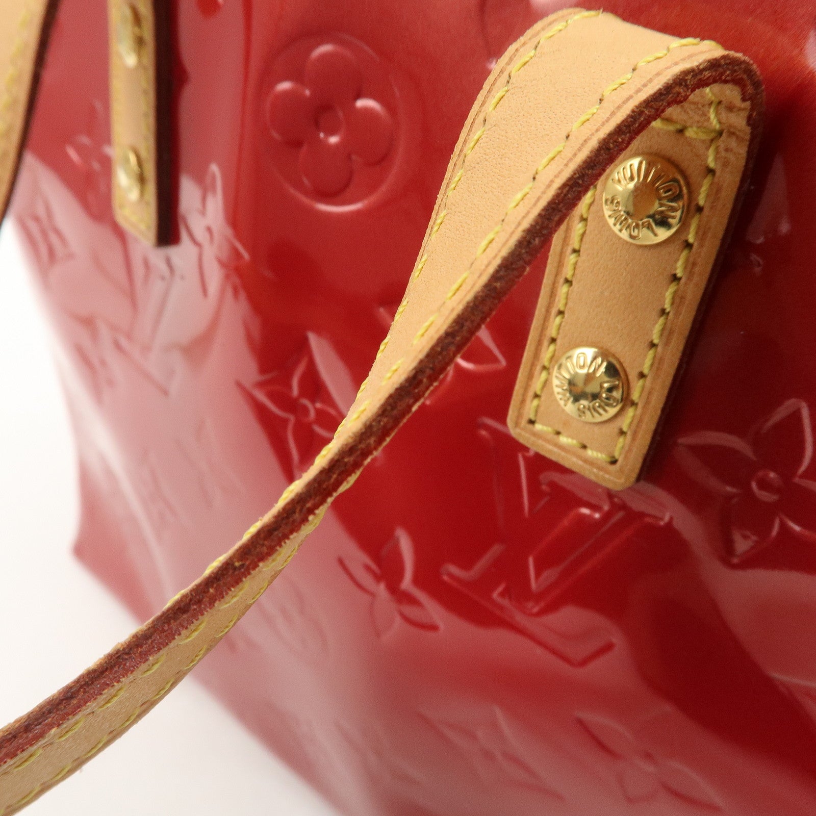 Louis Vuitton Vernis Lead PM Hand Bag Pomme d'Amour M91990