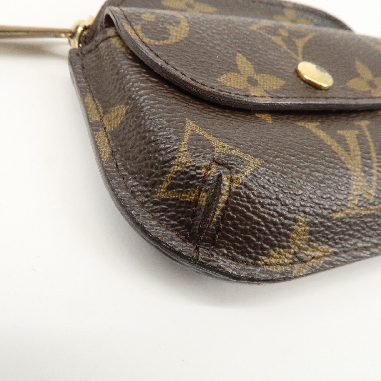 Louis Vuitton Monogram Porte Monnaie Shilling Coin Case M60025 Used