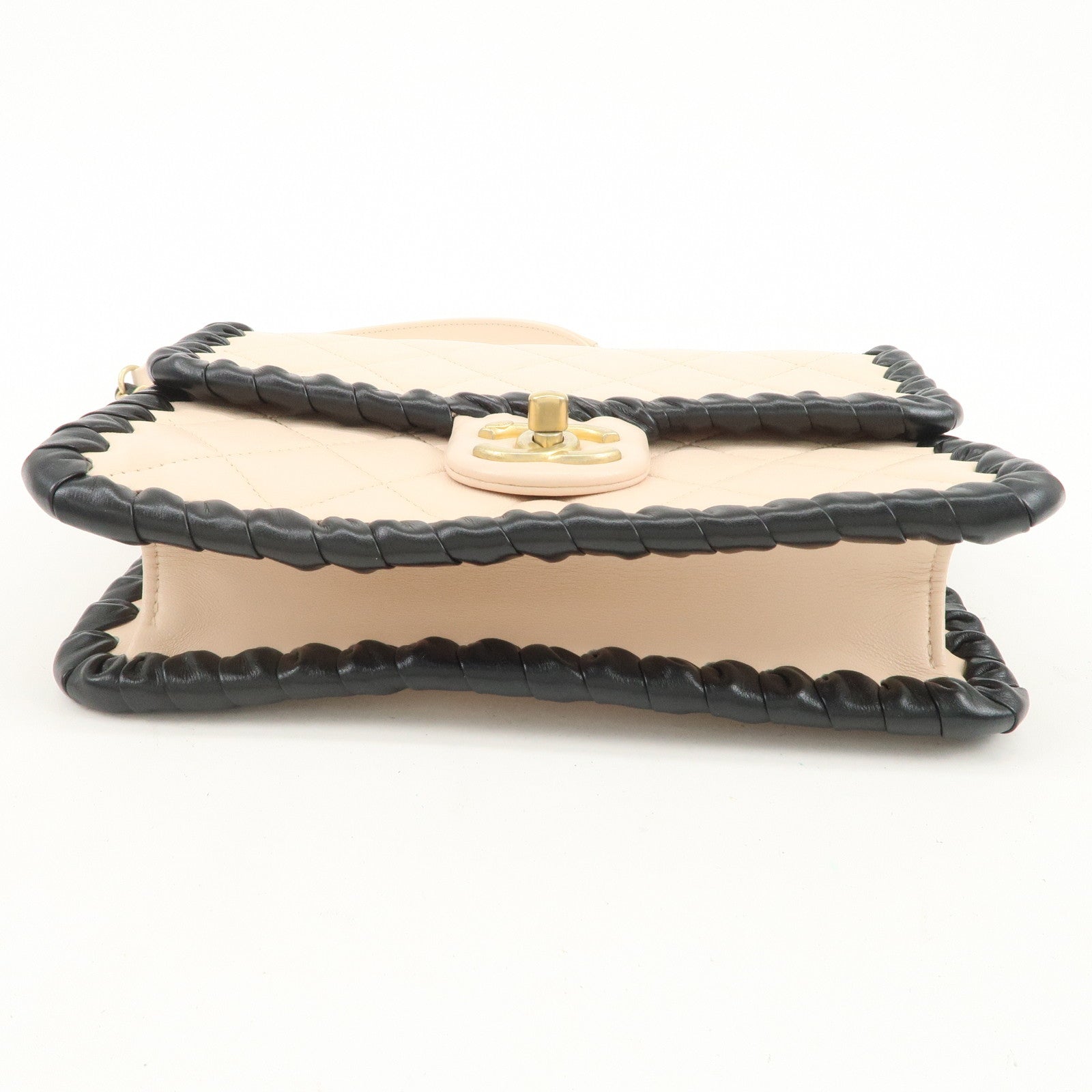 CHANEL Matelasse Mini Flap Lamb Skin Chain Shoulder Bag AS2495