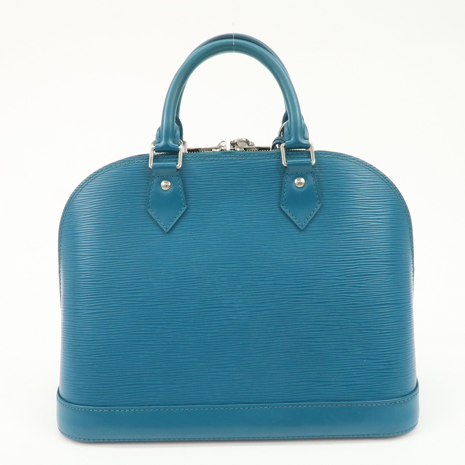 Louis Vuitton Epi Alma PM Hand Bag Cyan Blue M40624