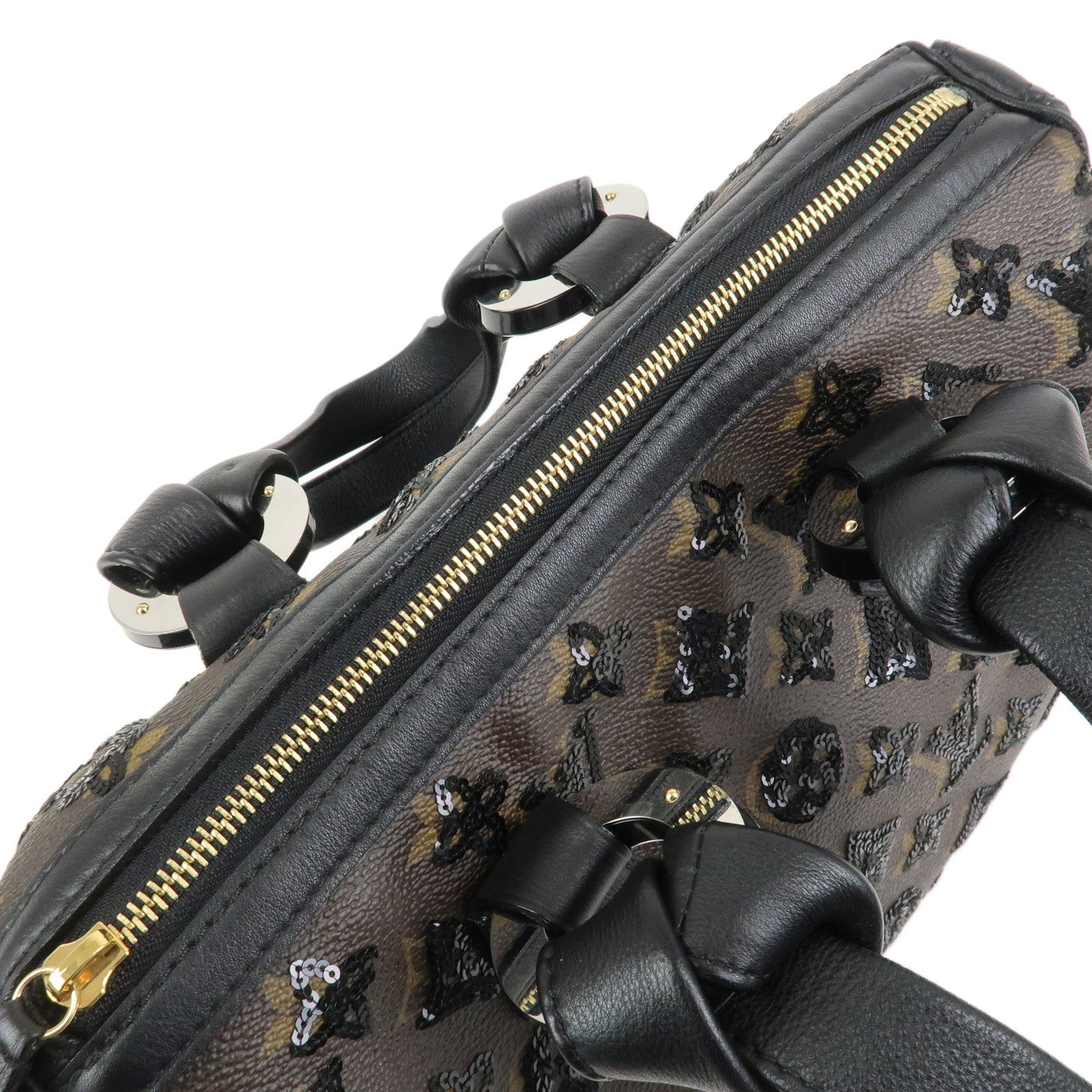 Louis Vuitton Monogram Eclipse Speedy 30 Boston Bag Noir M40243