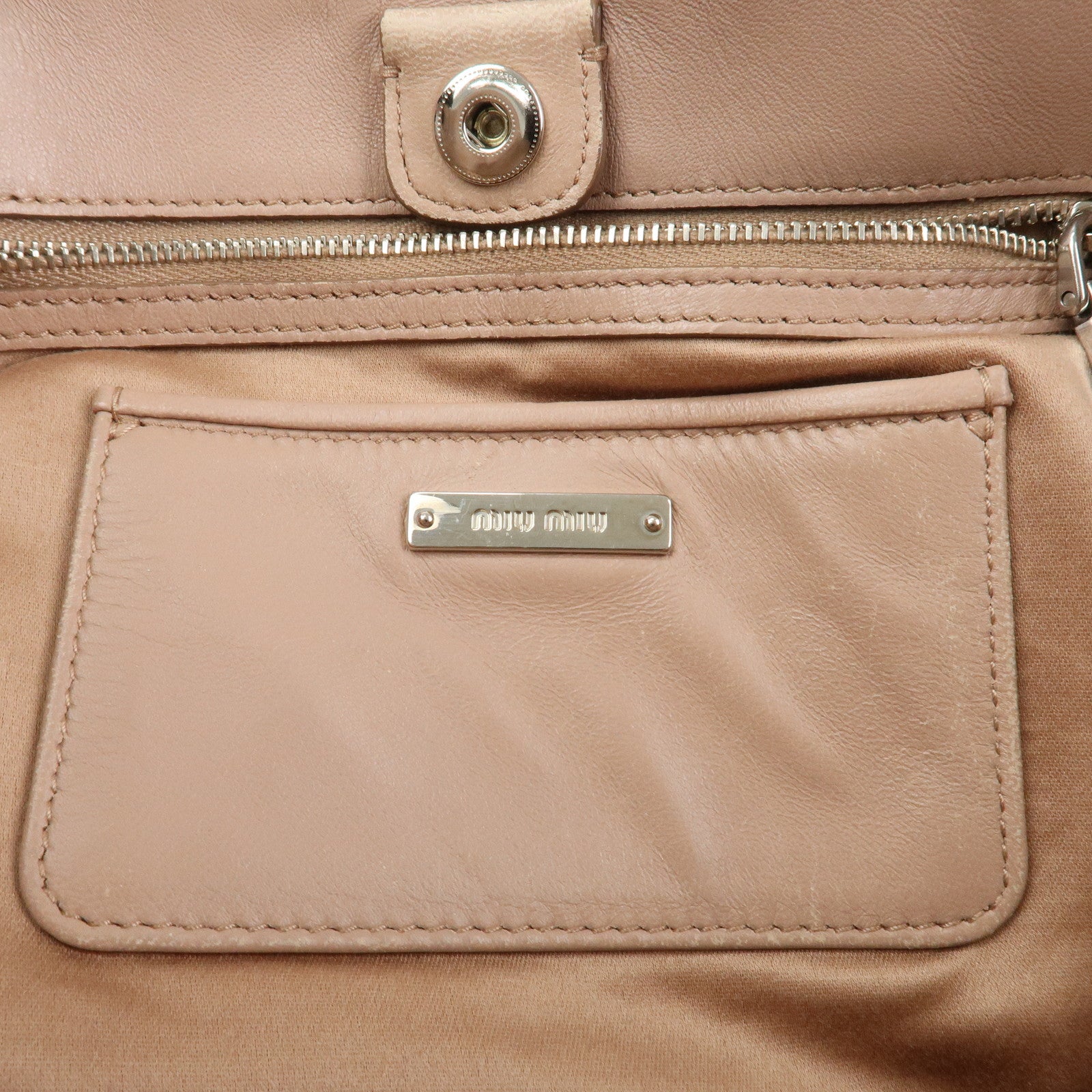 MIU MIU Matelasse Nappa Crystal Leather 2Way Shoulder Bag 5BE896