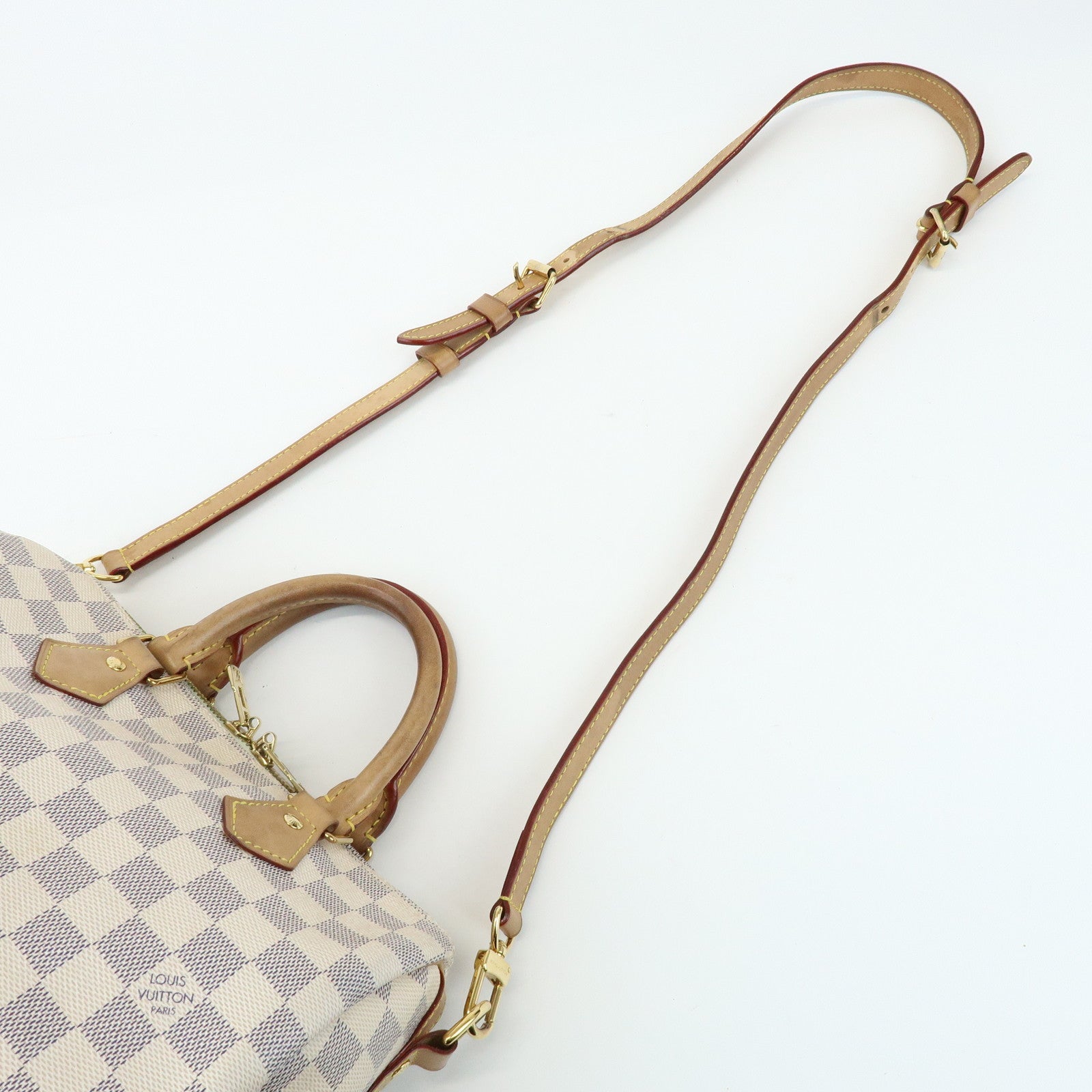 Louis Vuitton Damier Azur Speedy Bandouliere 25 Boston Bag N40608