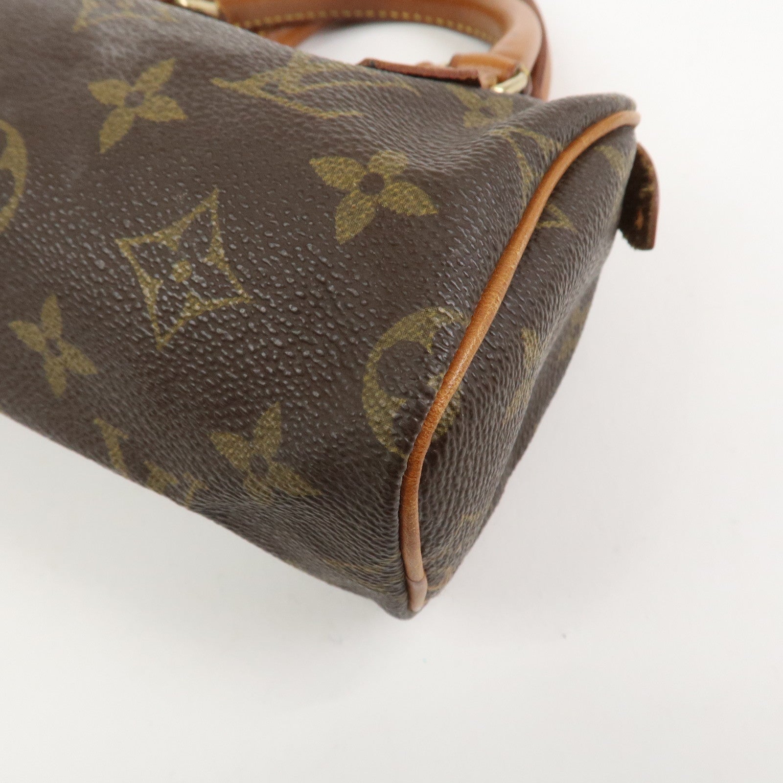 Louis Vuitton Monogram Mini Speedy Hand Bag Brown M41534