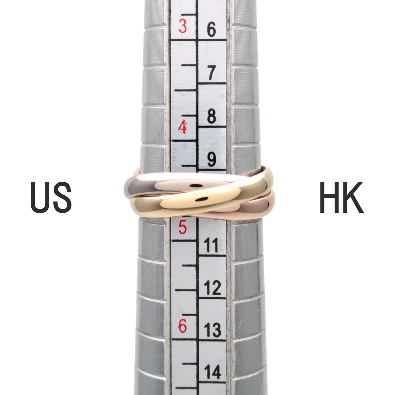 Cartier Trinity Ring SM K18 750YG/WG/PG #48 US5 EU48 HK10