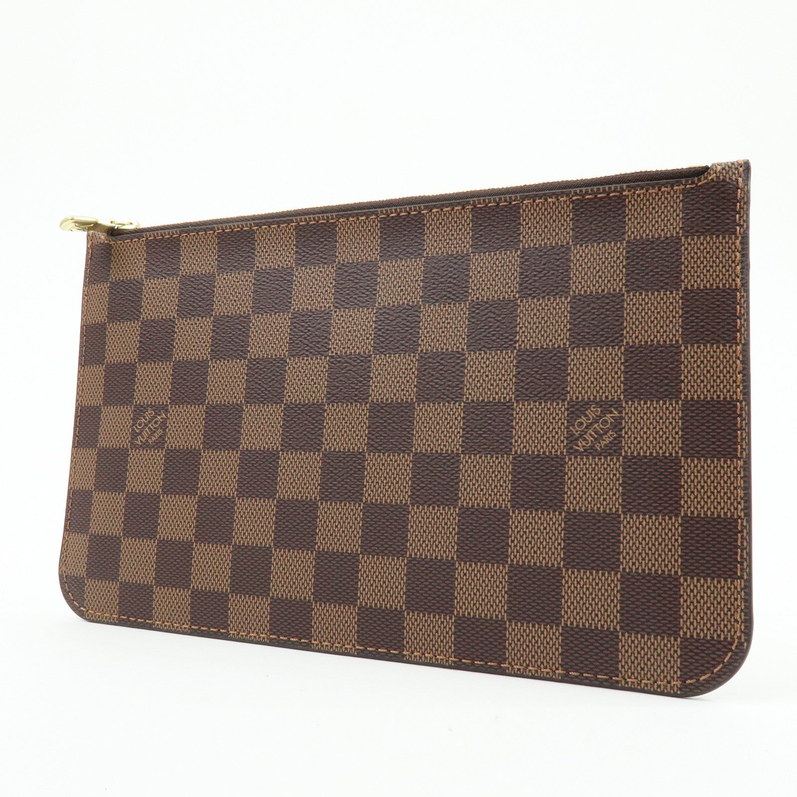 Louis Vuitton Damier Canvas Pouch for Neverfull MM Ebene N41358
