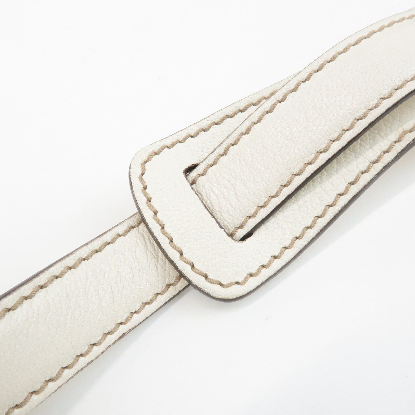 GUCCI Sherry Princy Leather Shoulder Bag White 162882 Used