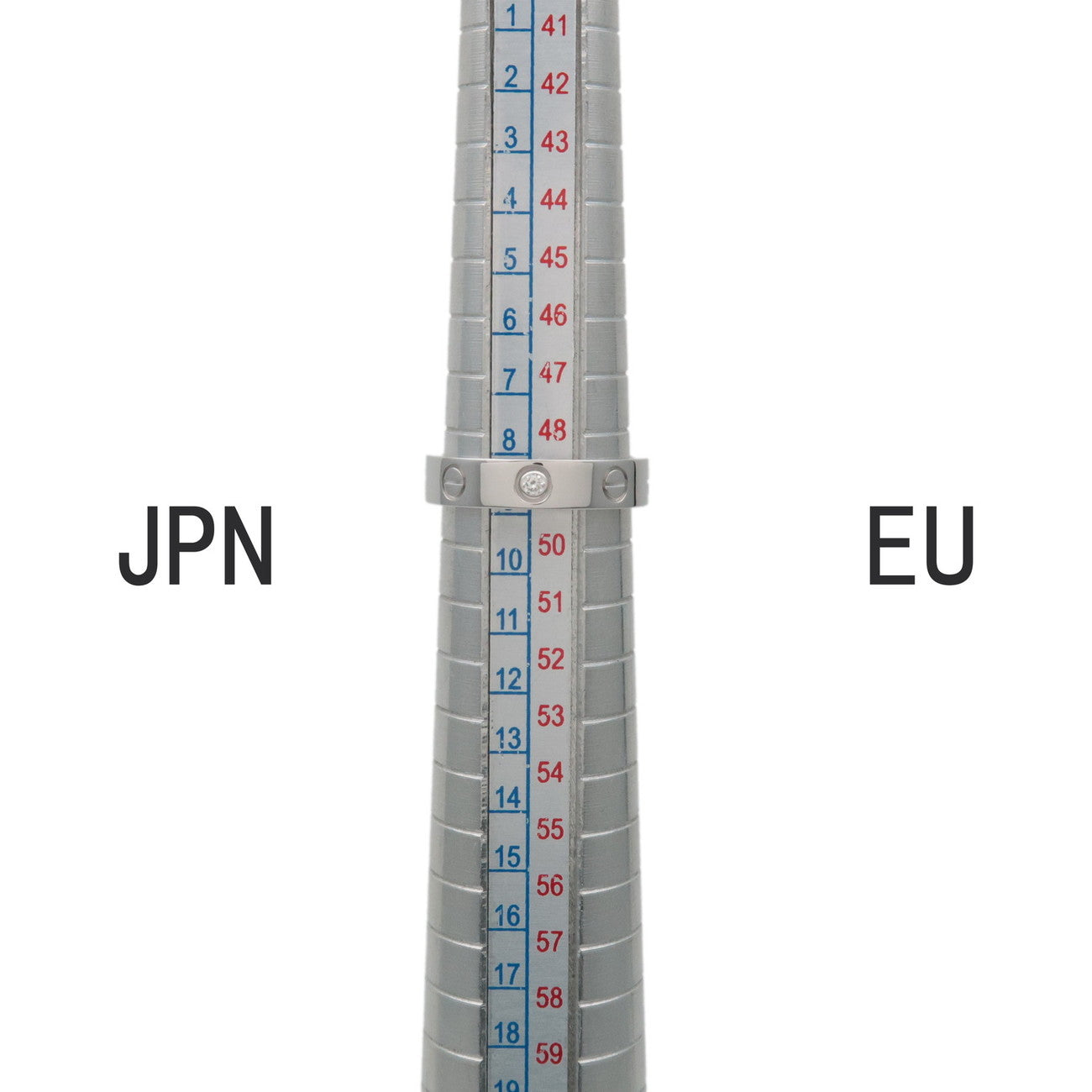 Cartier Mini Love 1P Diamond Ring #49 750WG White Gold US5 EU49