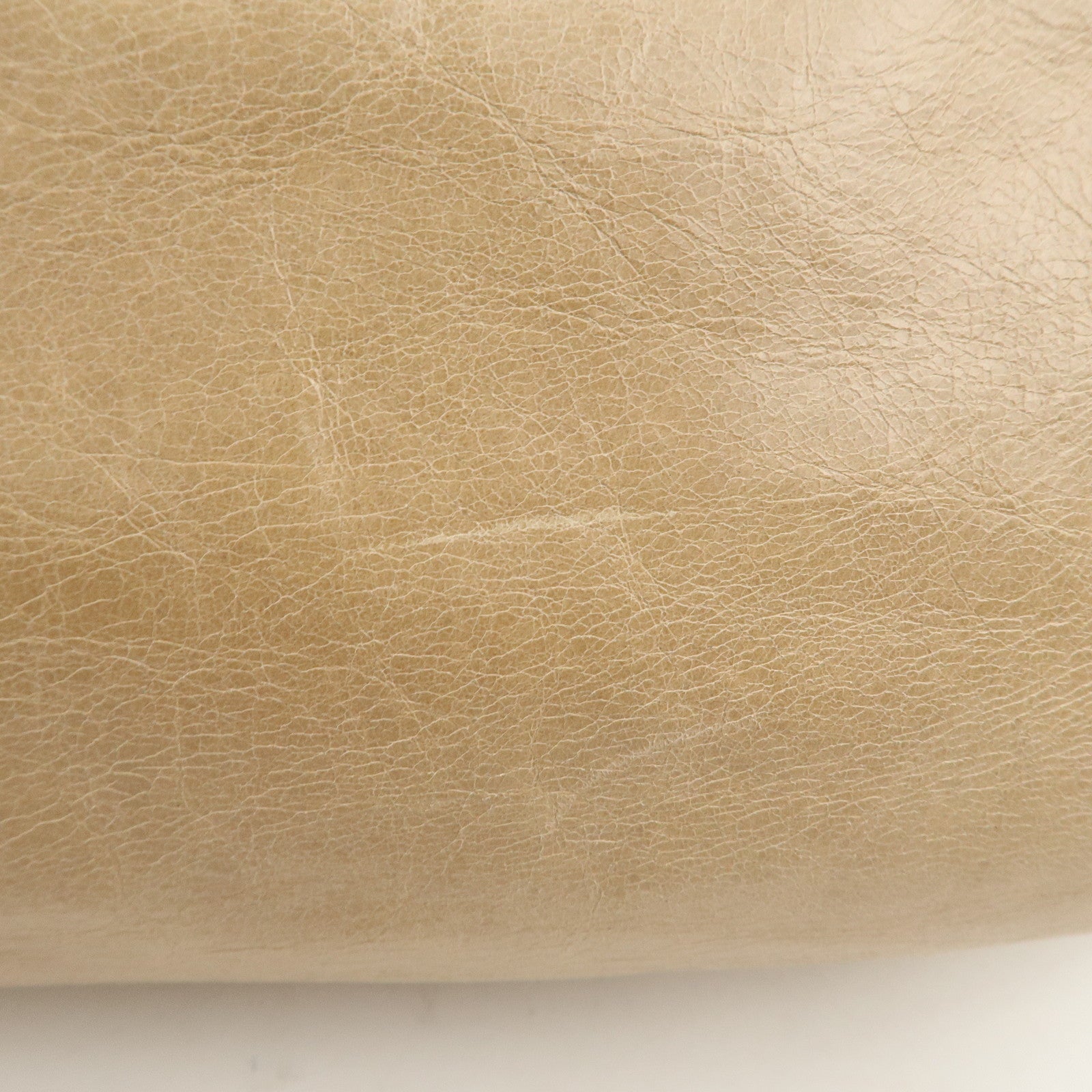 MIU MIU Logo Leather 2Way Bag Hand Bag Shoulder Bag Beige RN0728