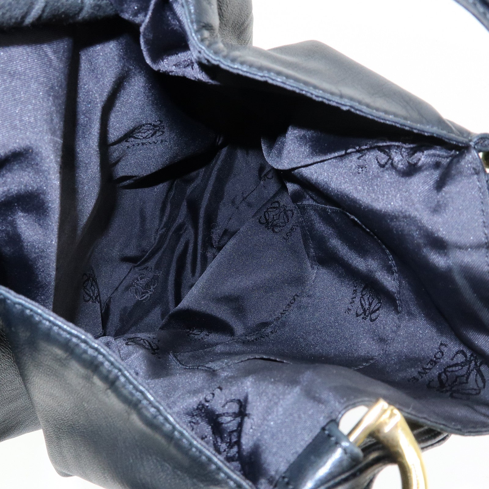 LOEWE Anagram Nappa Leather Hand Bag Shoulder Bag Black