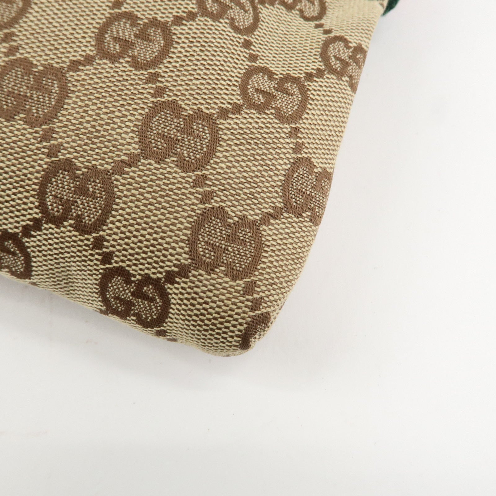 GUCCI GG Canvas Leather Waist Bag Crossbody Bag Beige Brown 28566 Used