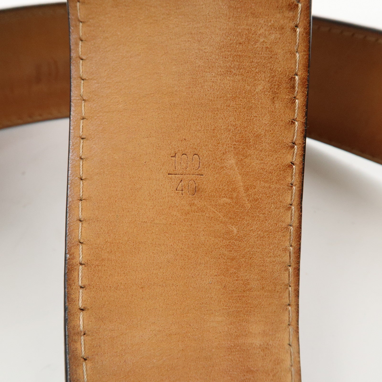 Louis Vuitton Leather Ceinture Jeans Belt 100/40 Black M6812