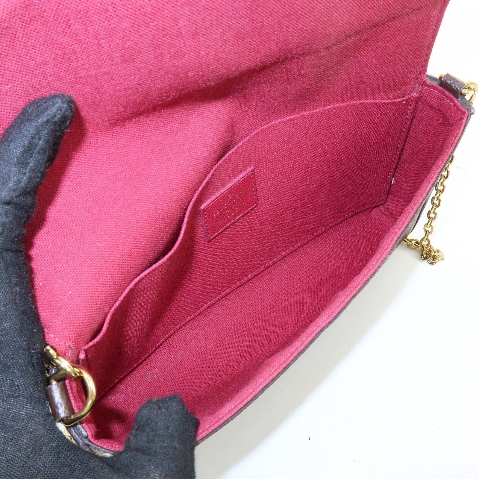 Louis Vuitton Monogram Pochette Felicie Shoulder Bag Brown M61276