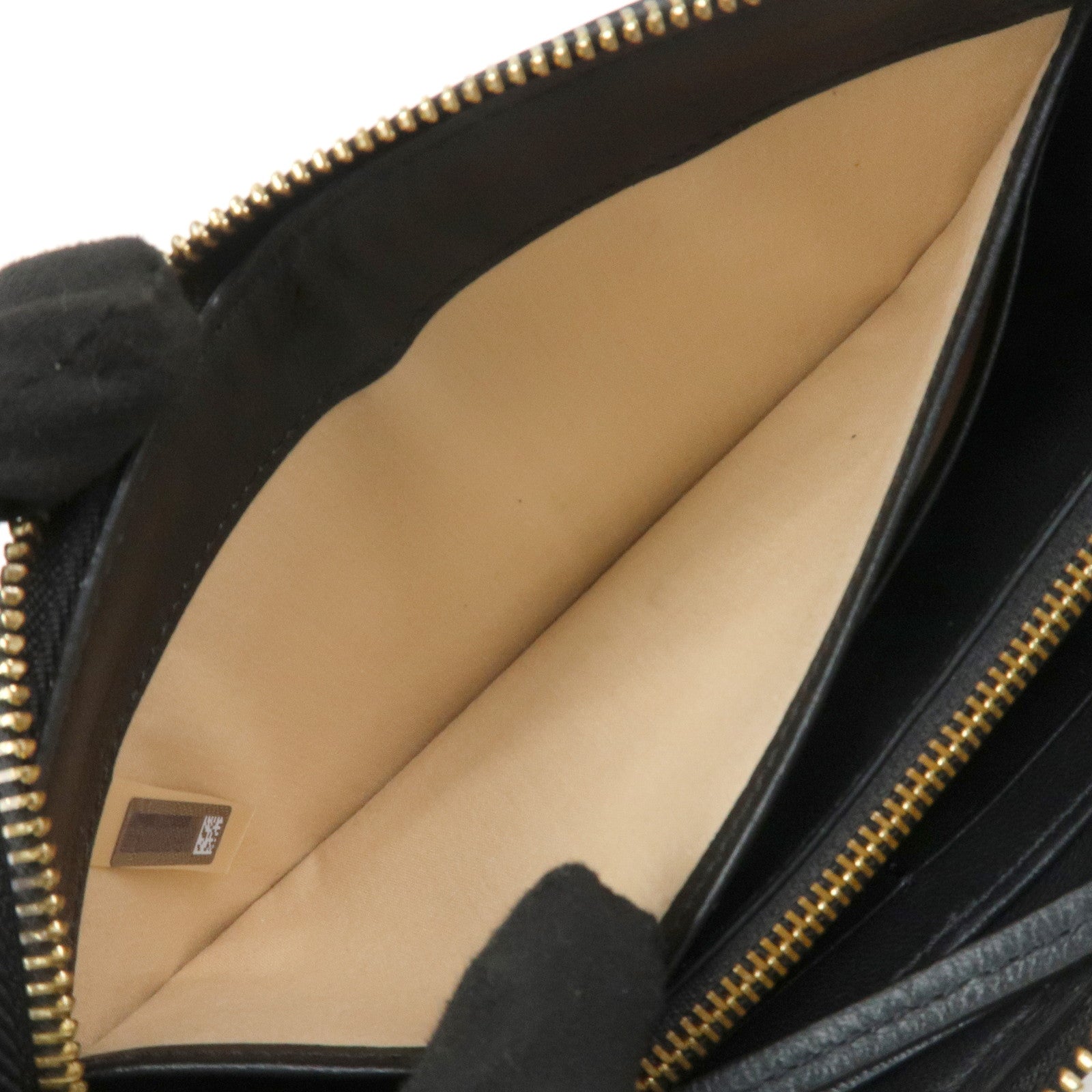 Chloe Marcie Leather Zippy Long Wallet Black