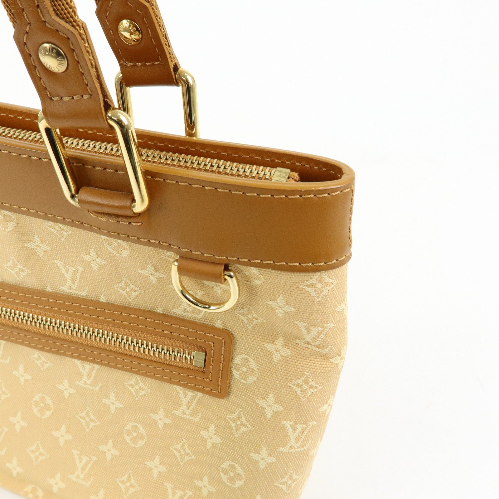 Louis Vuitton Monogram Mini Lucille PM Hand Bag Beige M92684