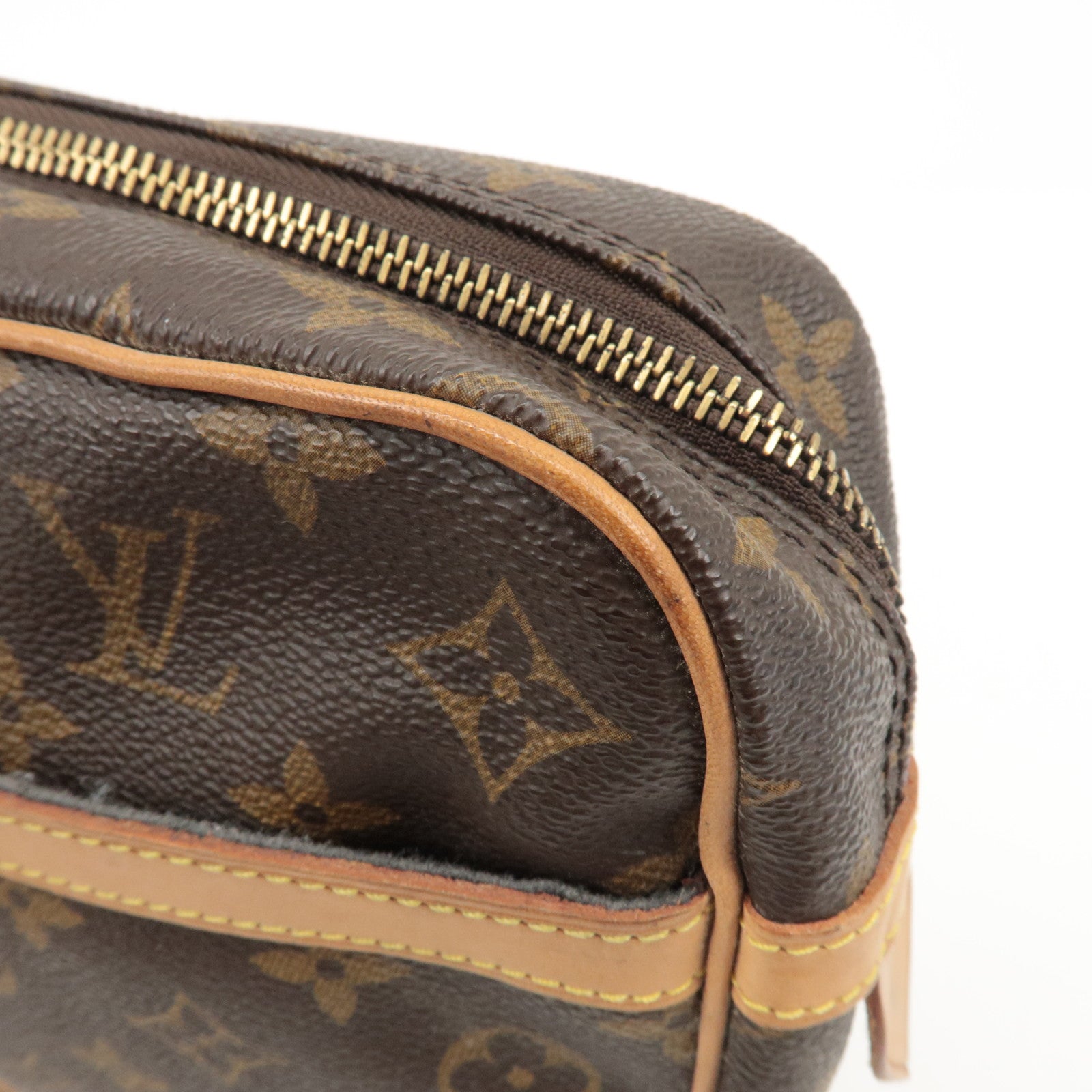 Louis Vuitton Monogram Compiegne 28 Pouch Clutch Bag Brown M51845 Used