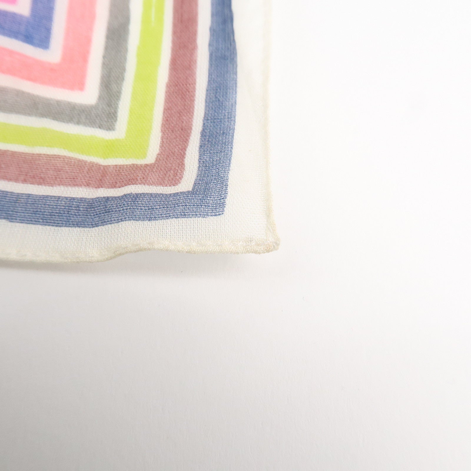 Louis Vuitton Monogram Cotton 100% Scarf Multicolor White Used