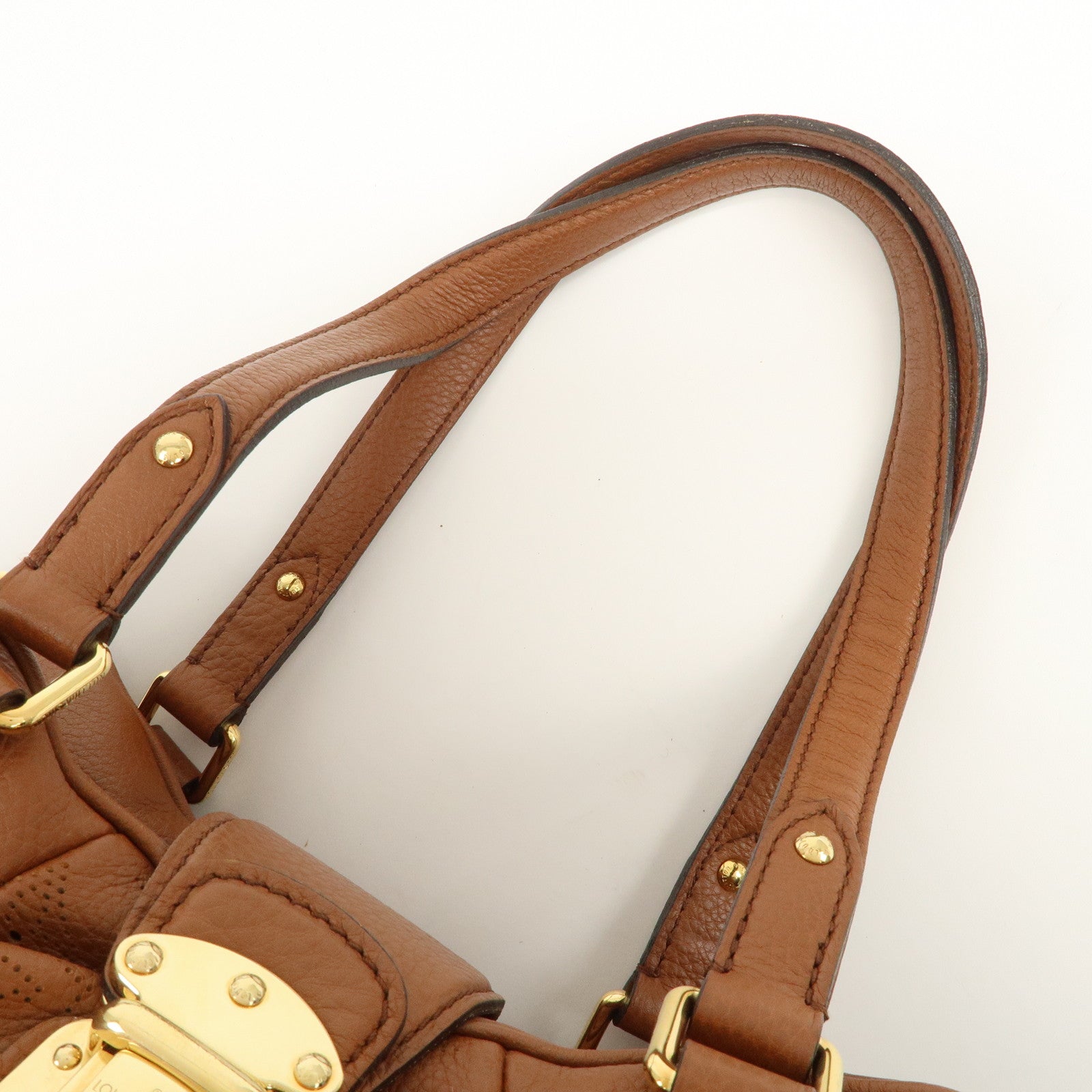 Louis Vuitton Monogram Mahina Luna PM Hand Bag Brown M97052 Used