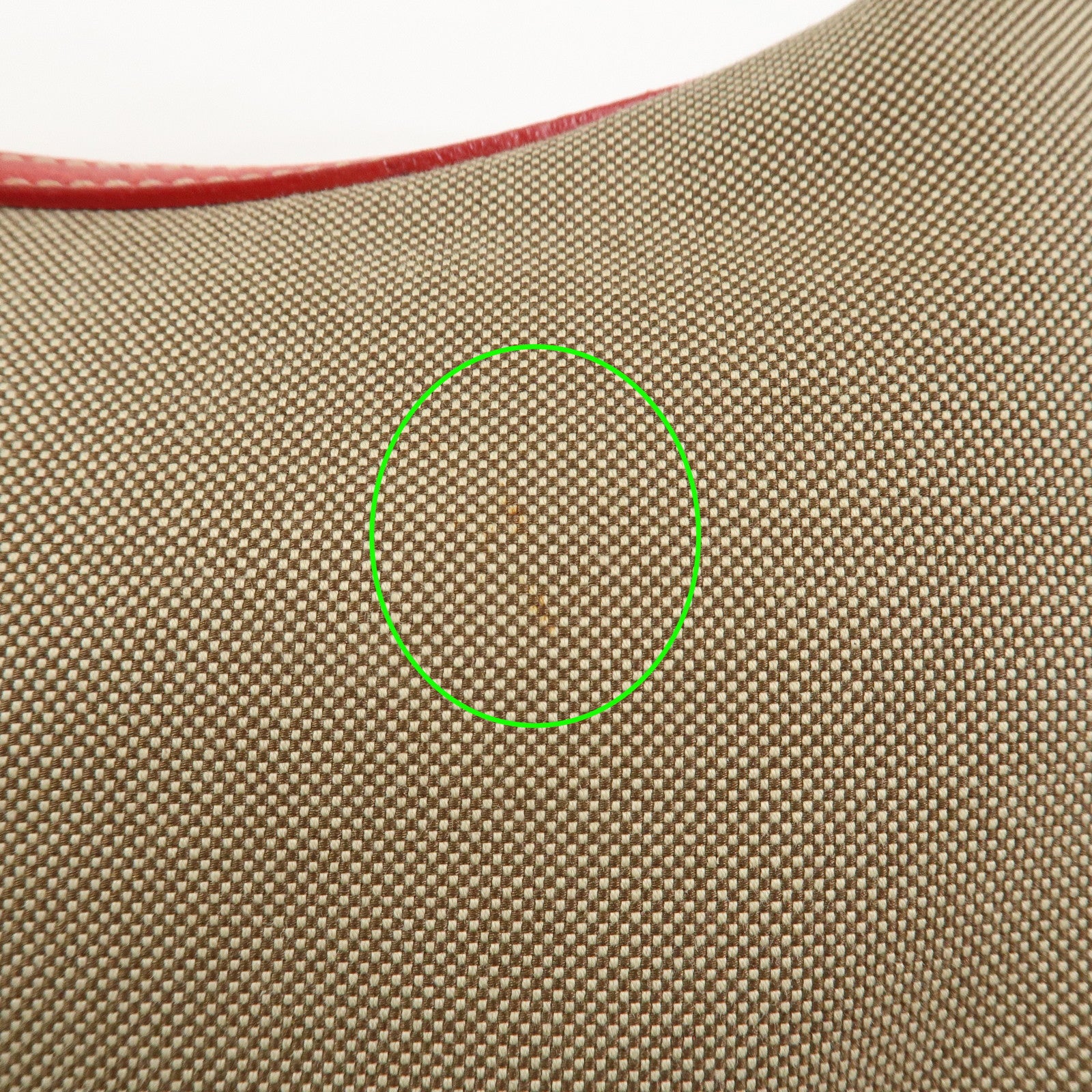 PRADA Logo Jacguard Leather Shoulder Bag Light Brown Red BR3429