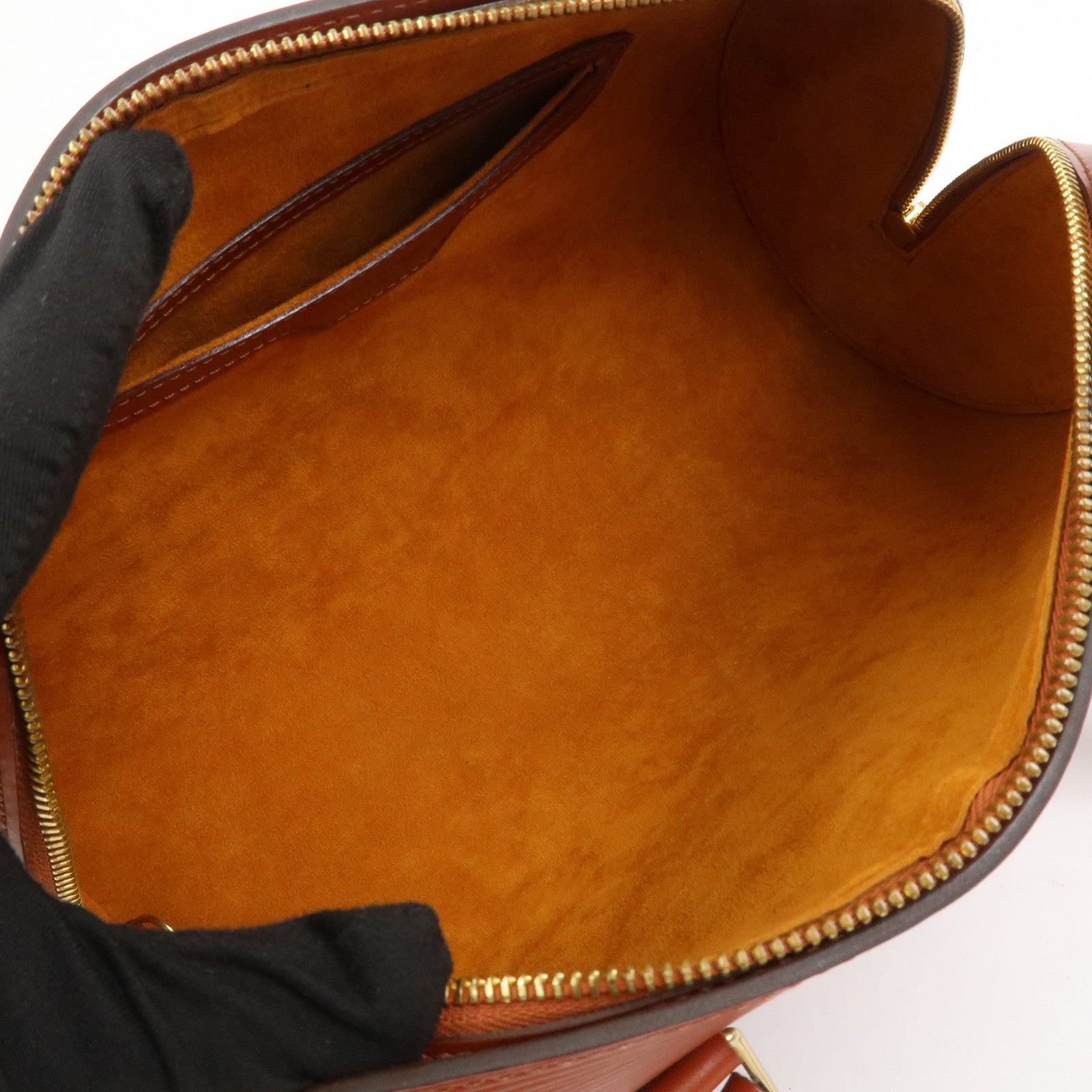 Louis Vuitton Epi Leather Soufflot Hand Bag Kenya Brown M52223