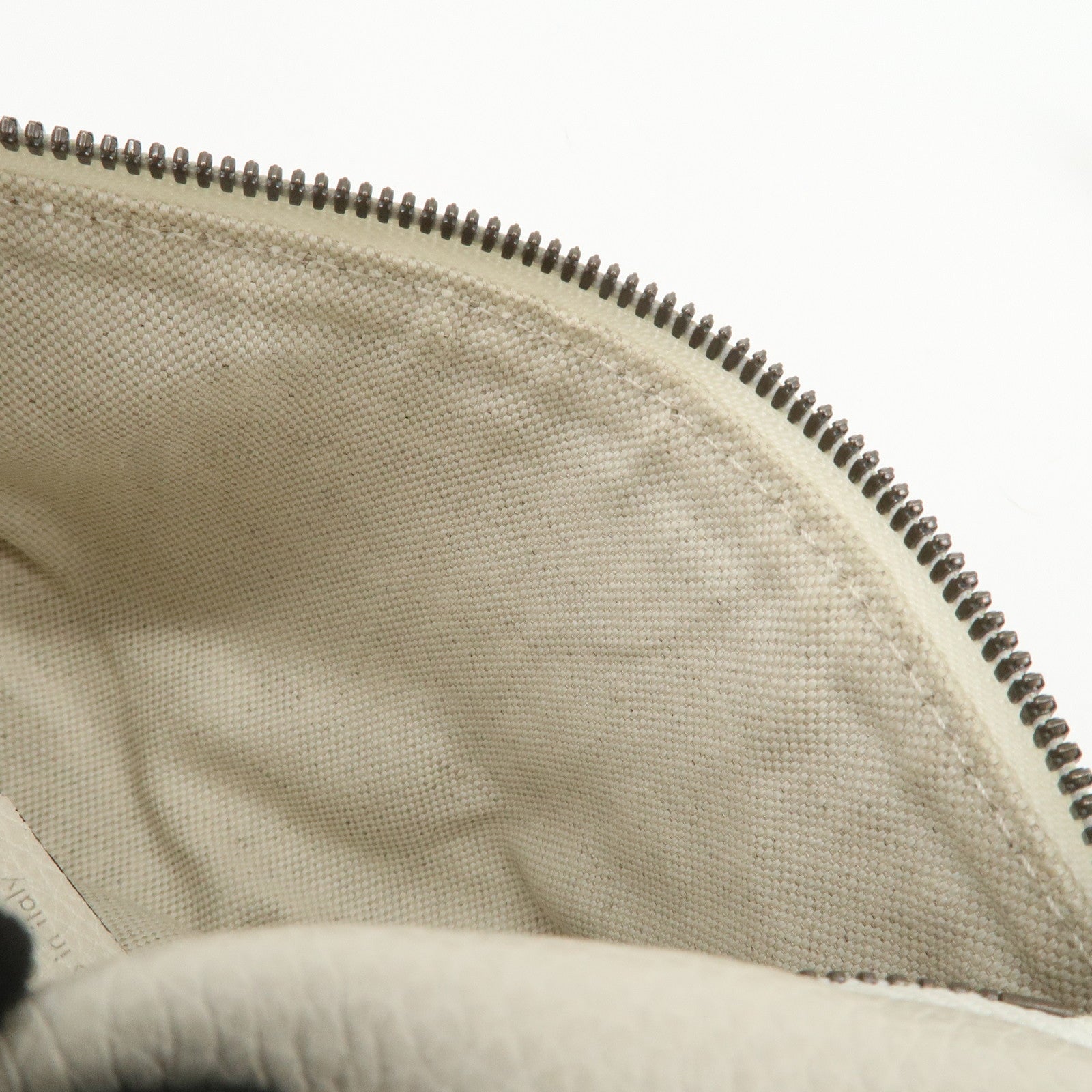 GUCCI Sherry Leather Canvas Waist Bag Crossbody Bag Ivory 527792