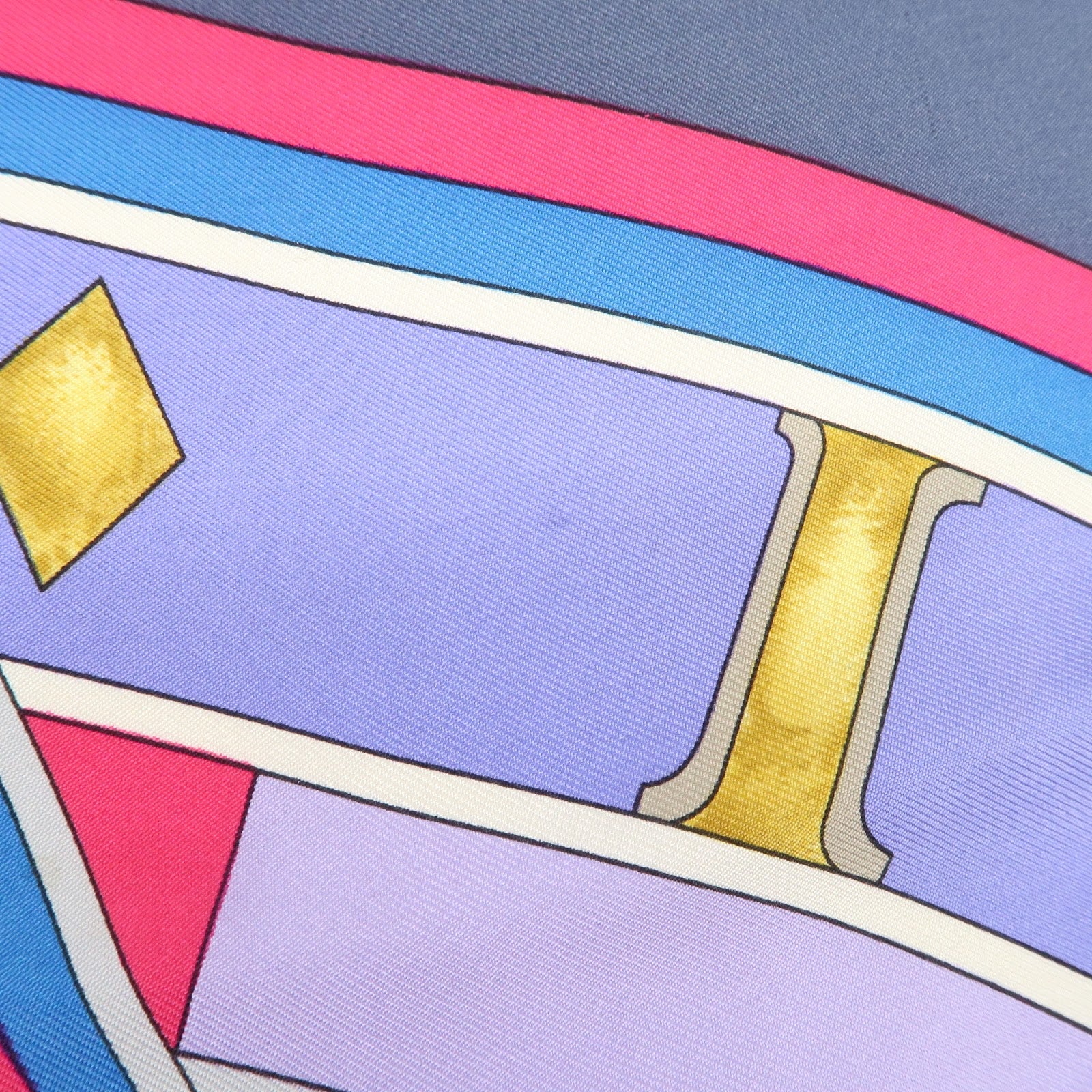 HERMES Carre90 Silk100% Parmi les fleurs je compte les heures Scarf