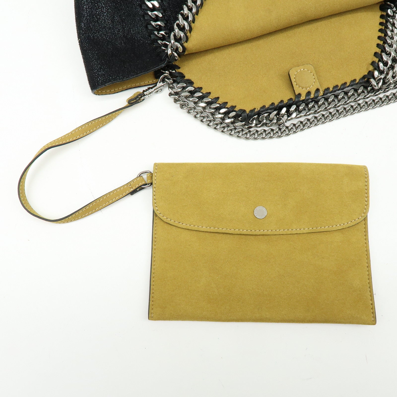 STELLA MCCARTNEY Falabella Polyester 2Way Bag Black Yellow
