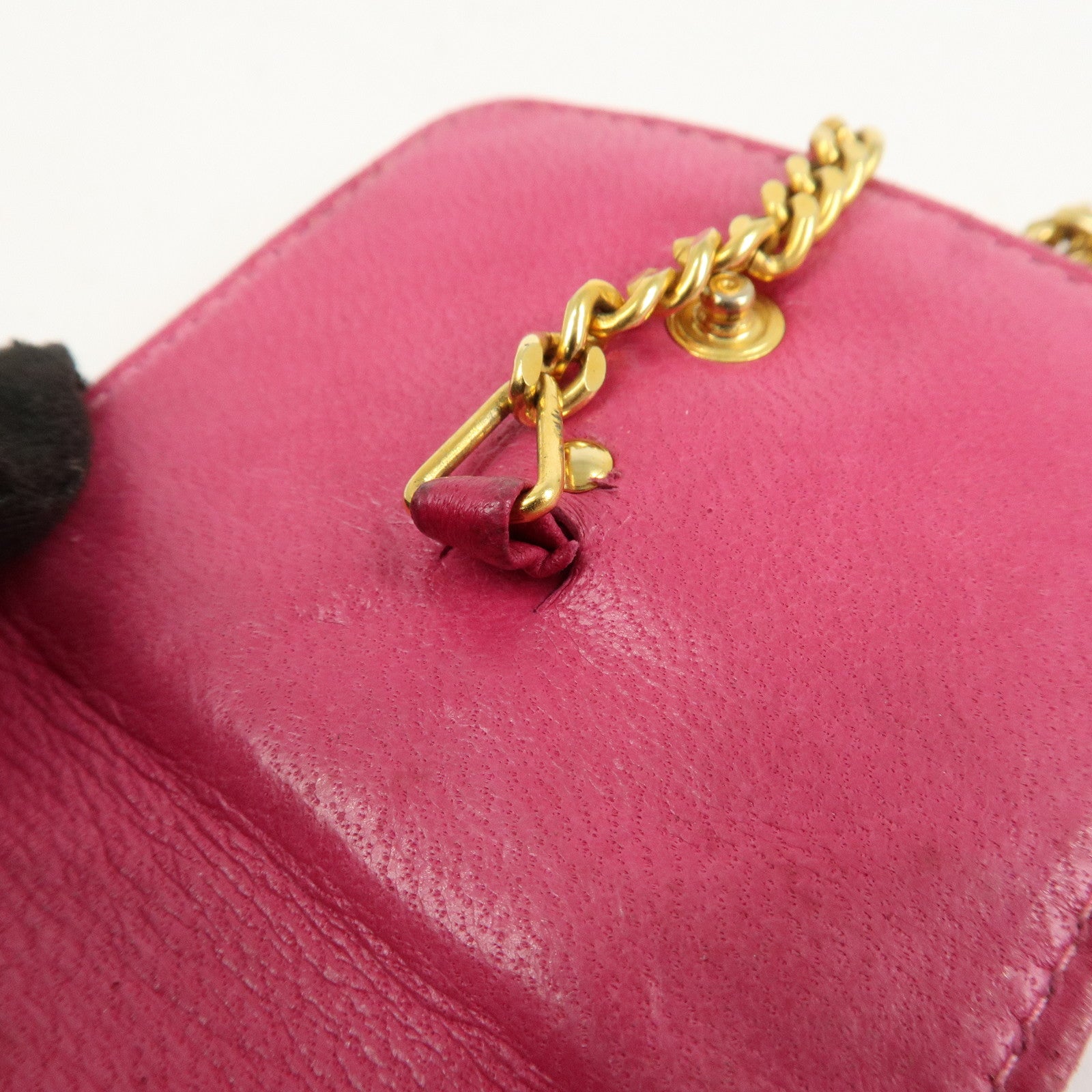 CHANEL COCO Mark Caviarskin Leather Cigarette Case Pink