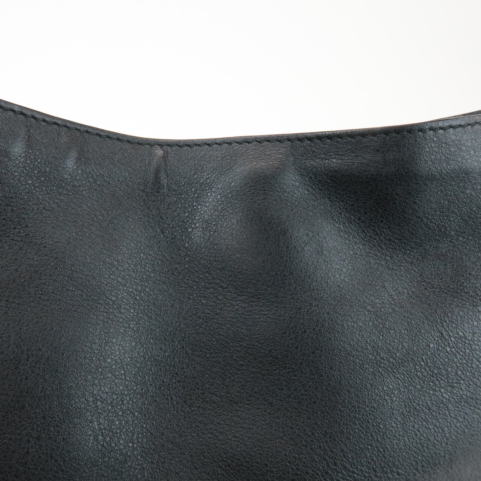 BOTTEGA VENETA Intrecciato Leather Shoulder Bag Black