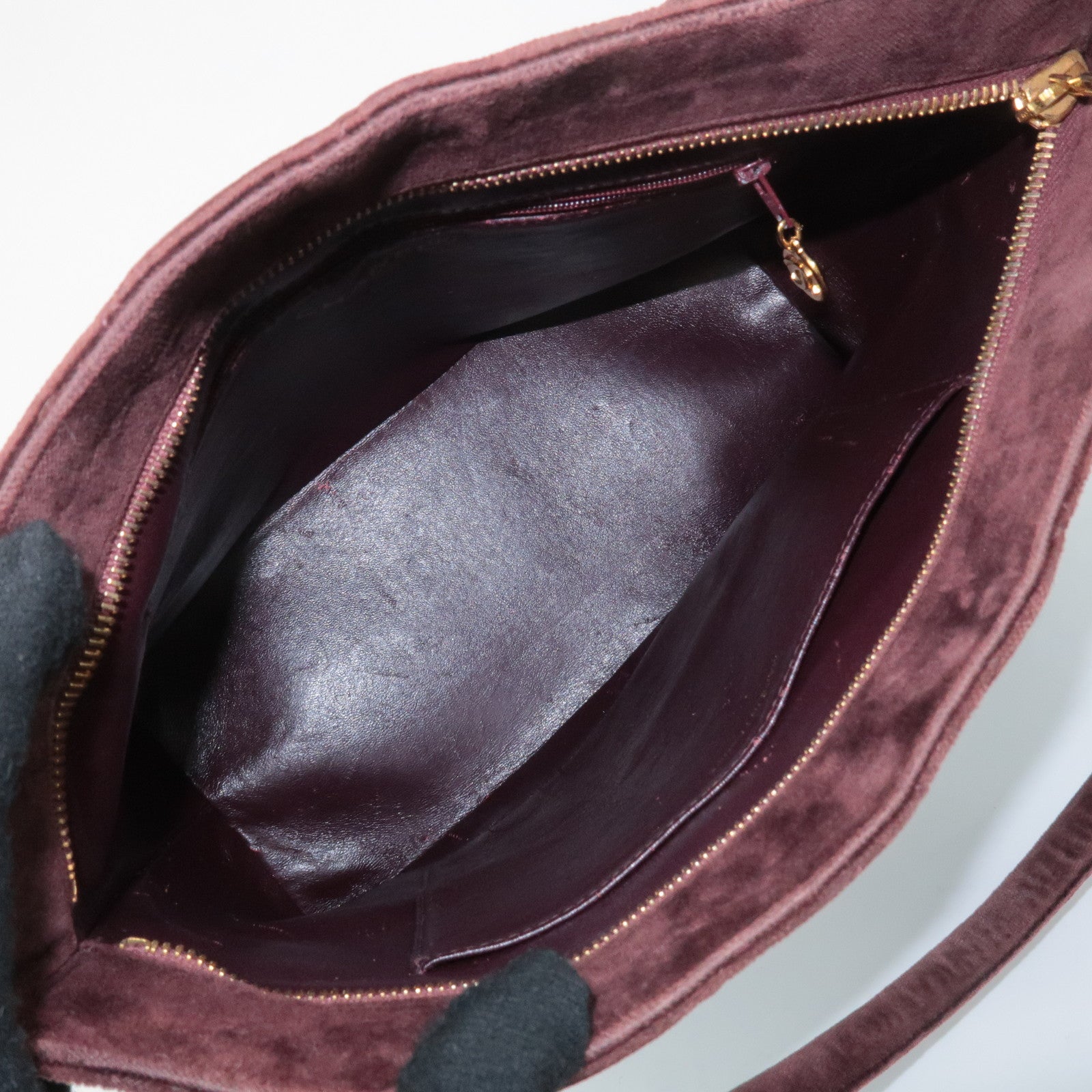 CHANEL Matelasse COCO Mark Velour Medalion Tote Bag Hand Bag A01804 Used