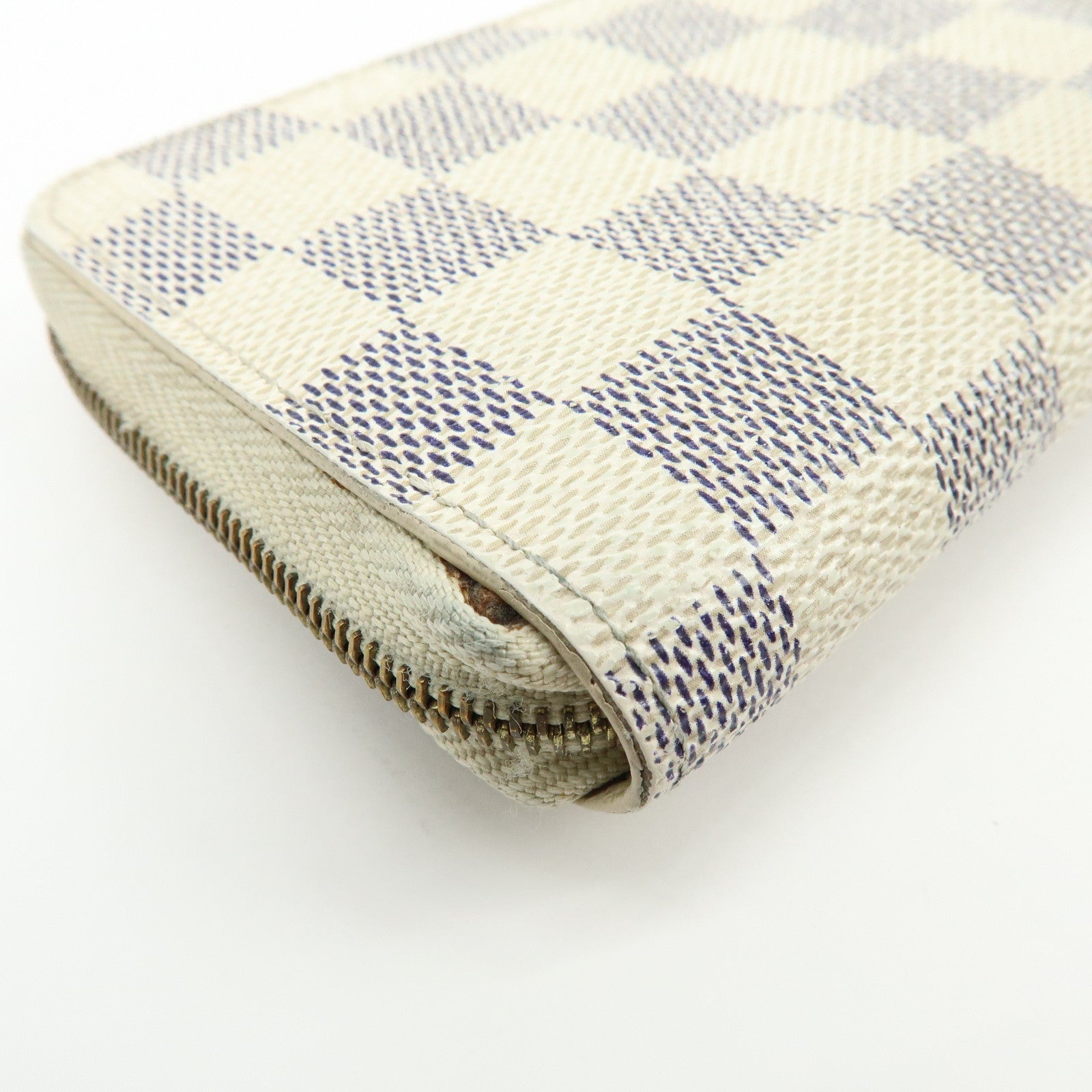 Louis Vuitton Damier Azur Zippy Coin Purse Coin Case Ivory N63069