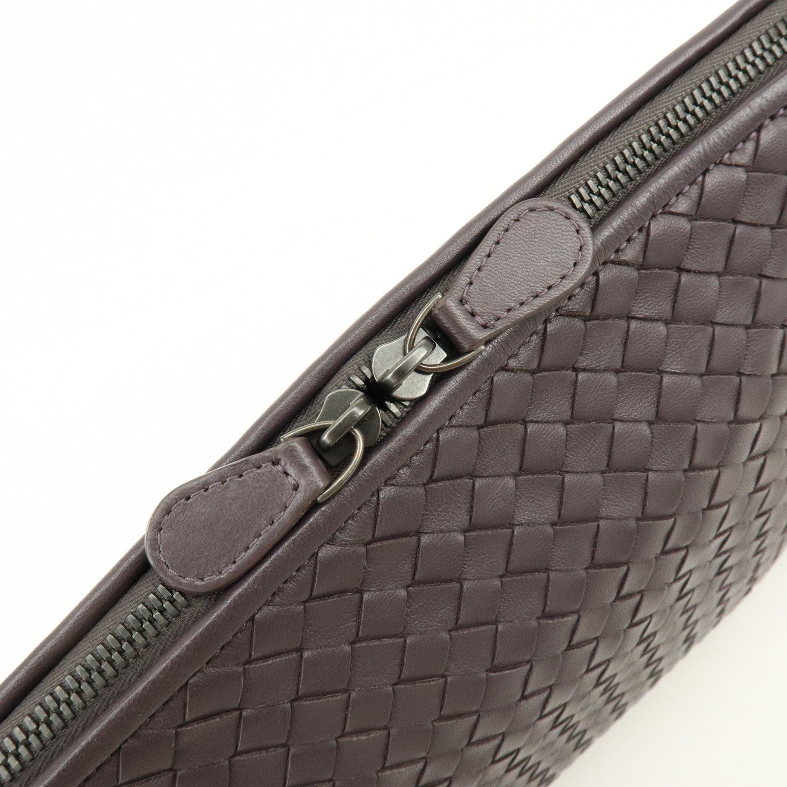 BOTTEGA VENETA Intrecciato Leather Shoulder Bag Brown 245355